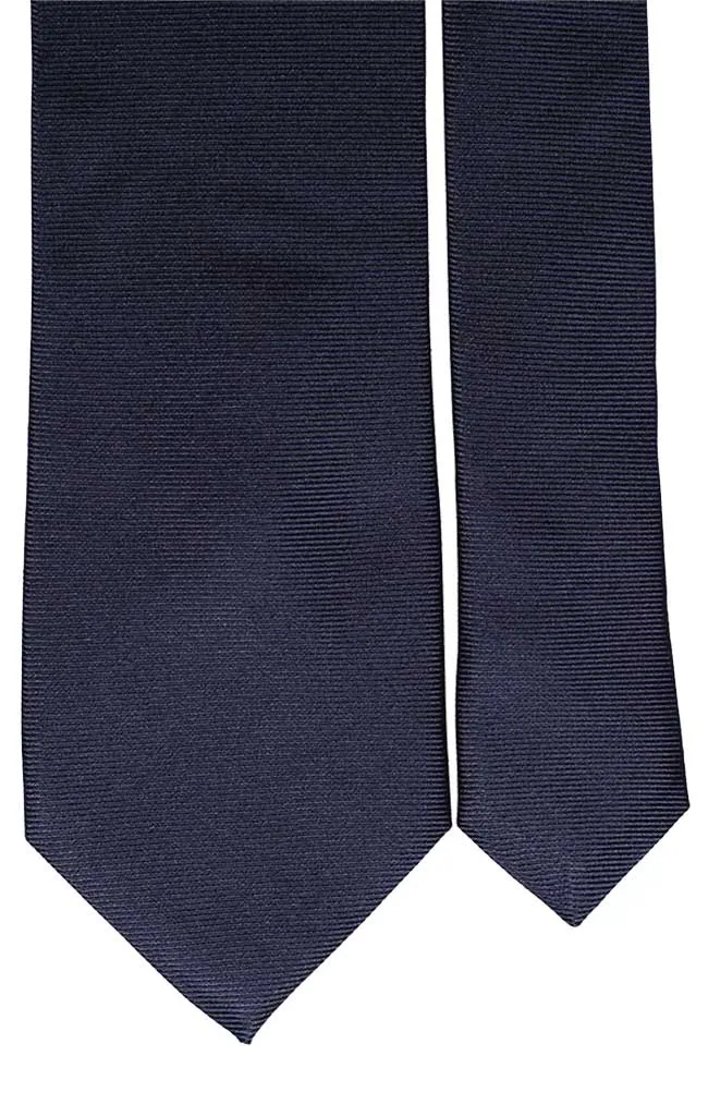 Man Blue Silk Tie Tone on Tone Horizontal Stripe 5105