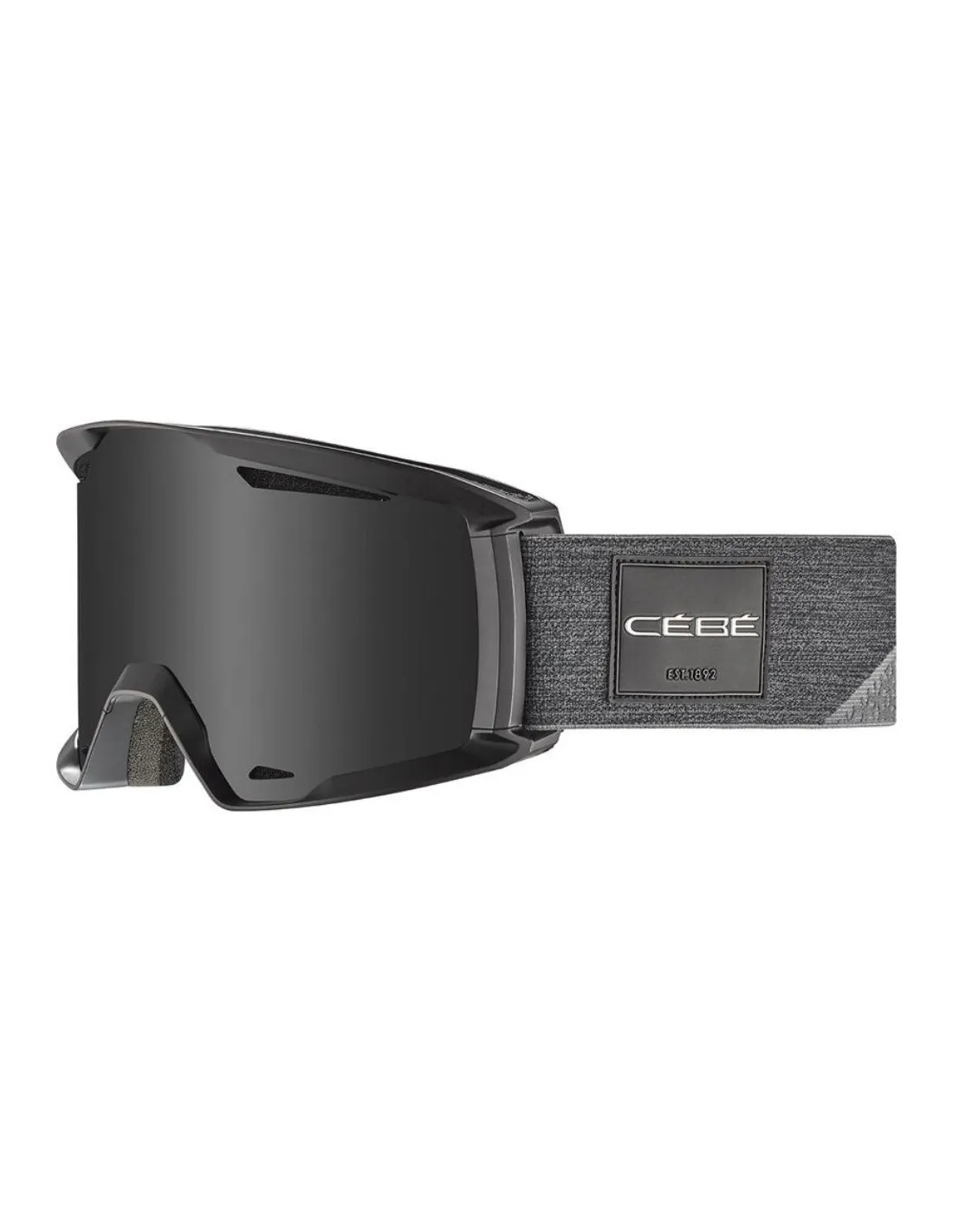 Maschera da sci Cébé Reference Full Black Matte / Grey Ultra Black
