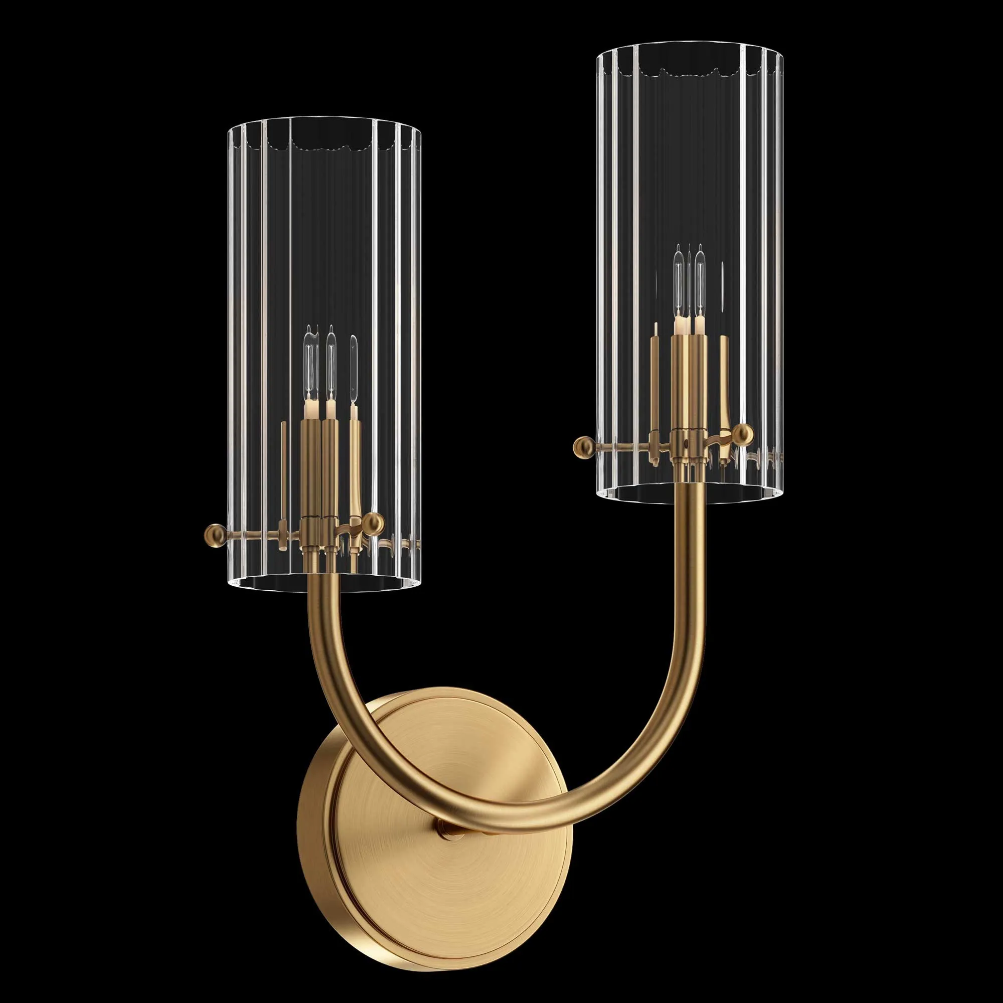 Maytoni  Applique da parete destro struttura classica in metallo e diffusori in vetro Arco - 40W
