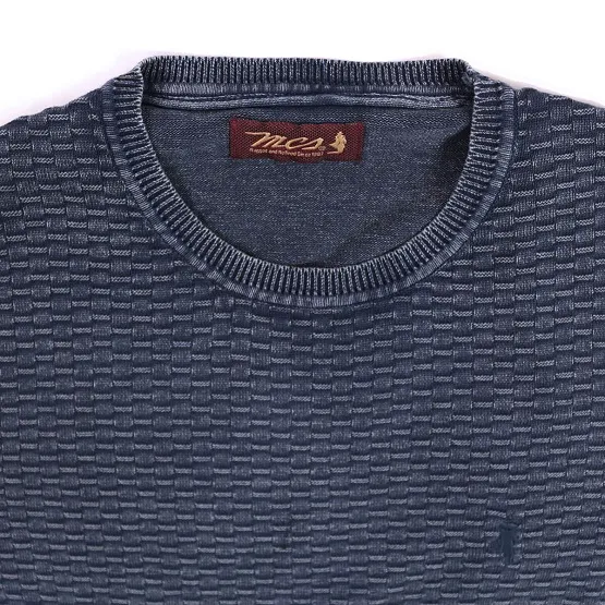MCS pullover uomo girocollo colore blue navy