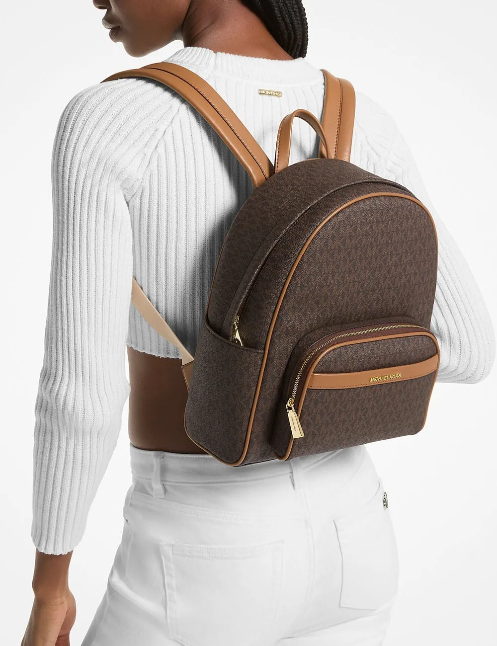 Michael Kors     Zaino medio Bex con logo bronzo/marrone