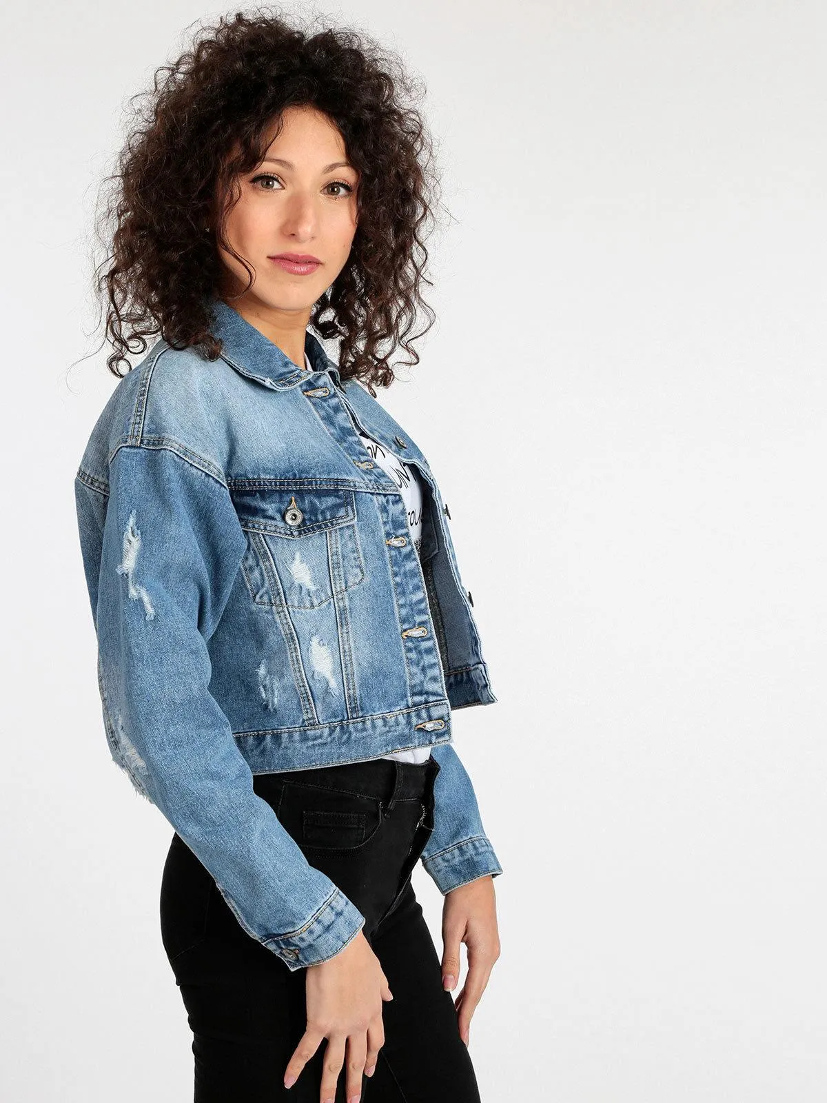Miti Baci Veste en jean femme oversize