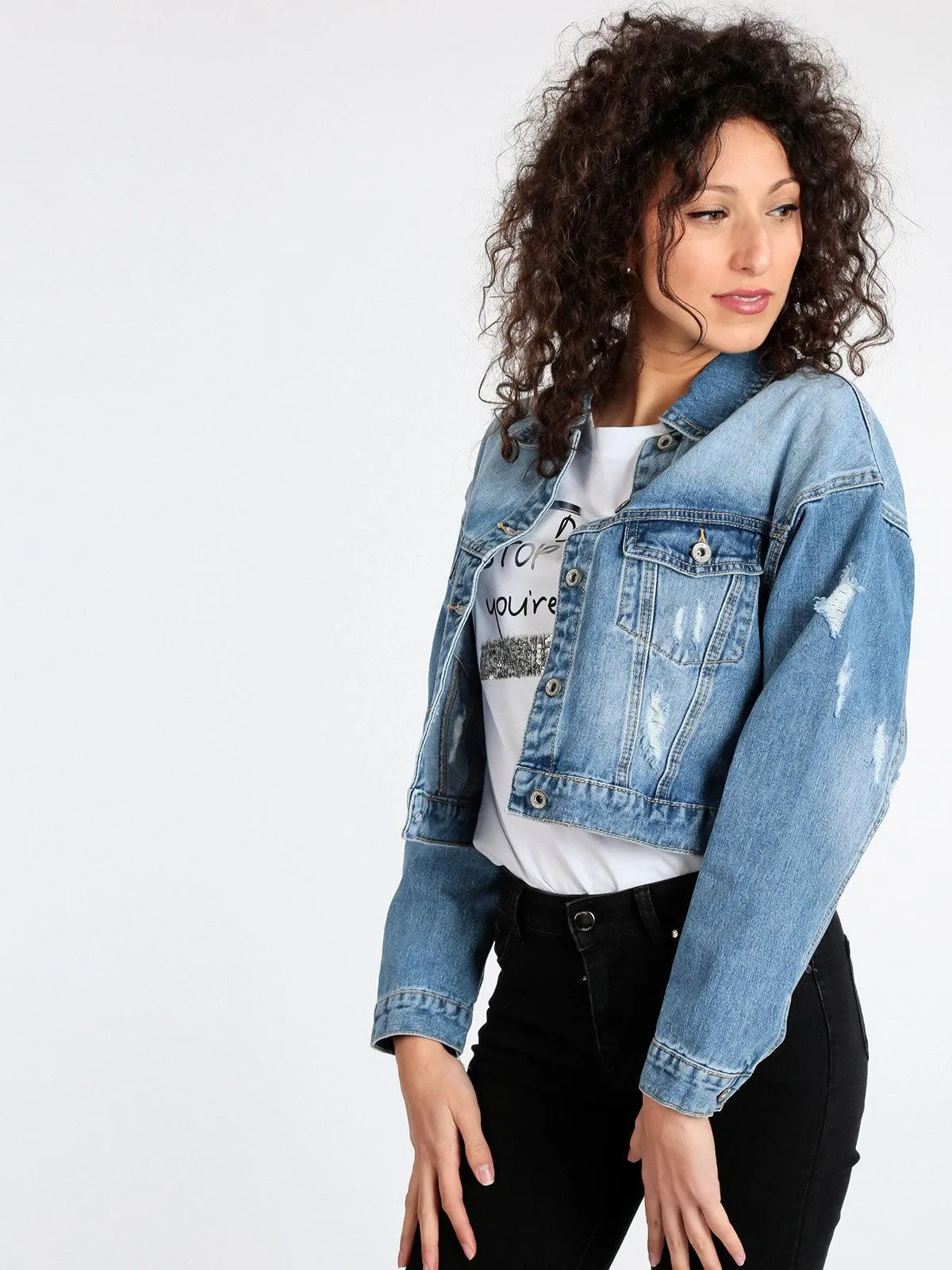 Miti Baci Veste en jean femme oversize