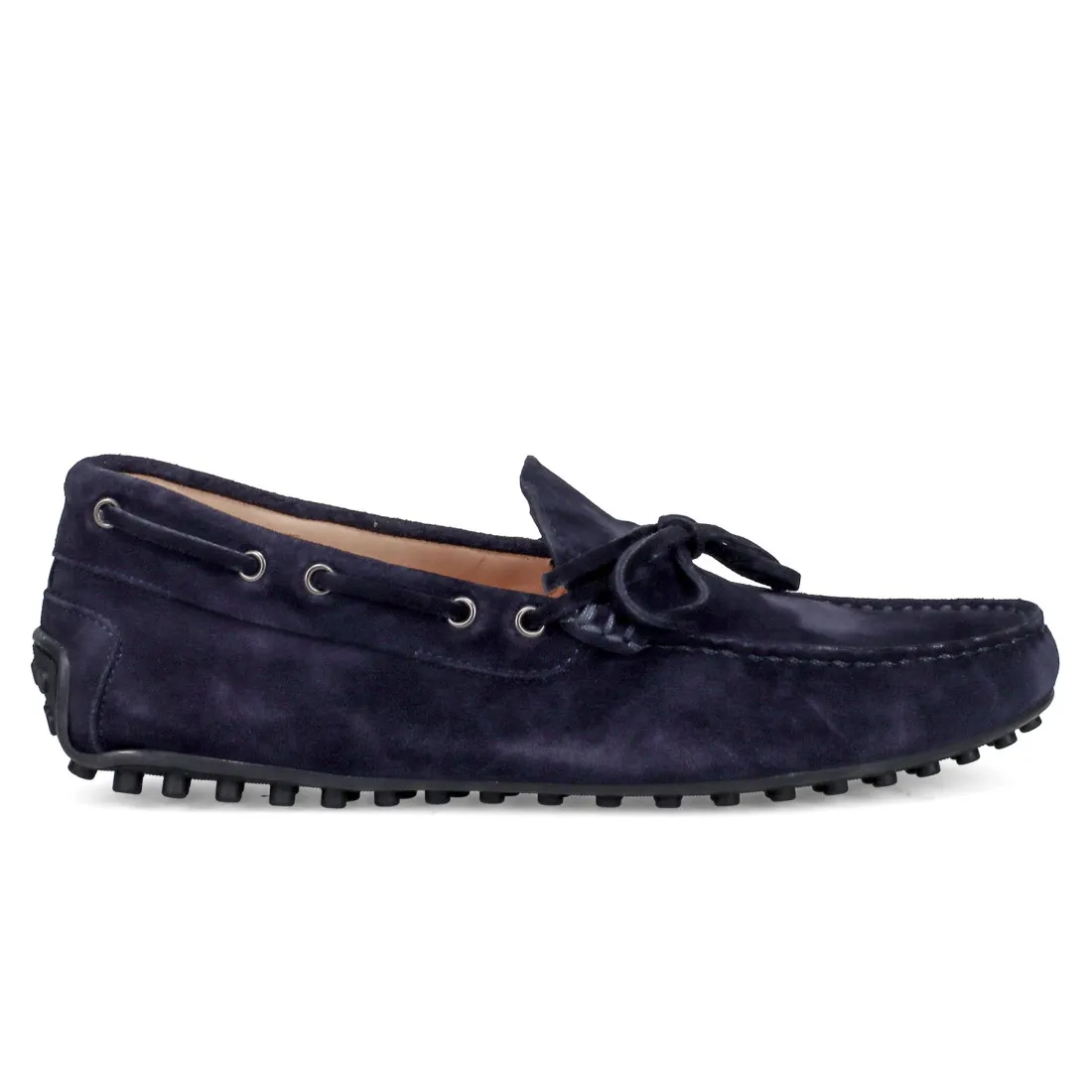Mocassino Rossano Bisconti in morbido camoscio blu