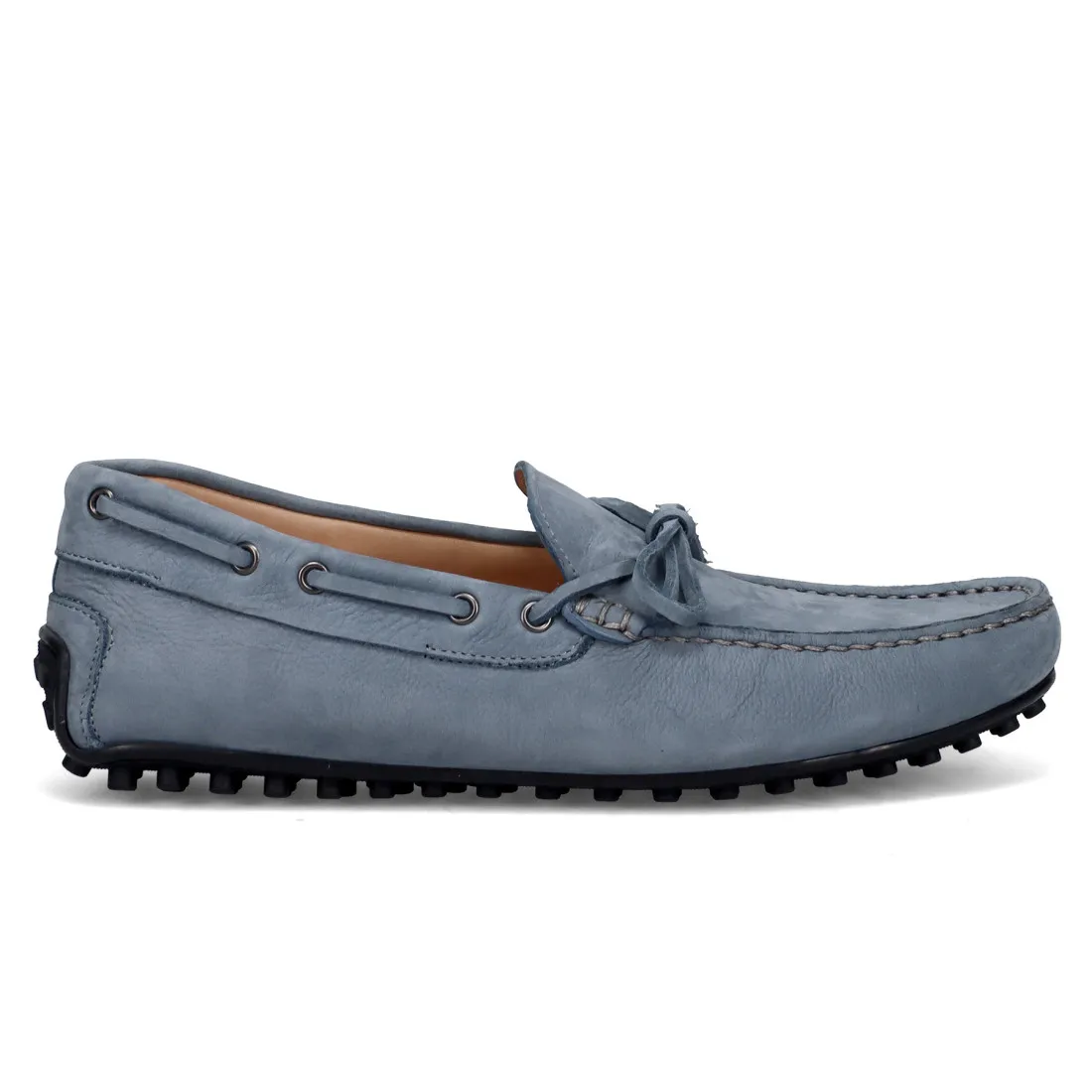 Mocassino Rossano Bisconti in morbido nabuck denim