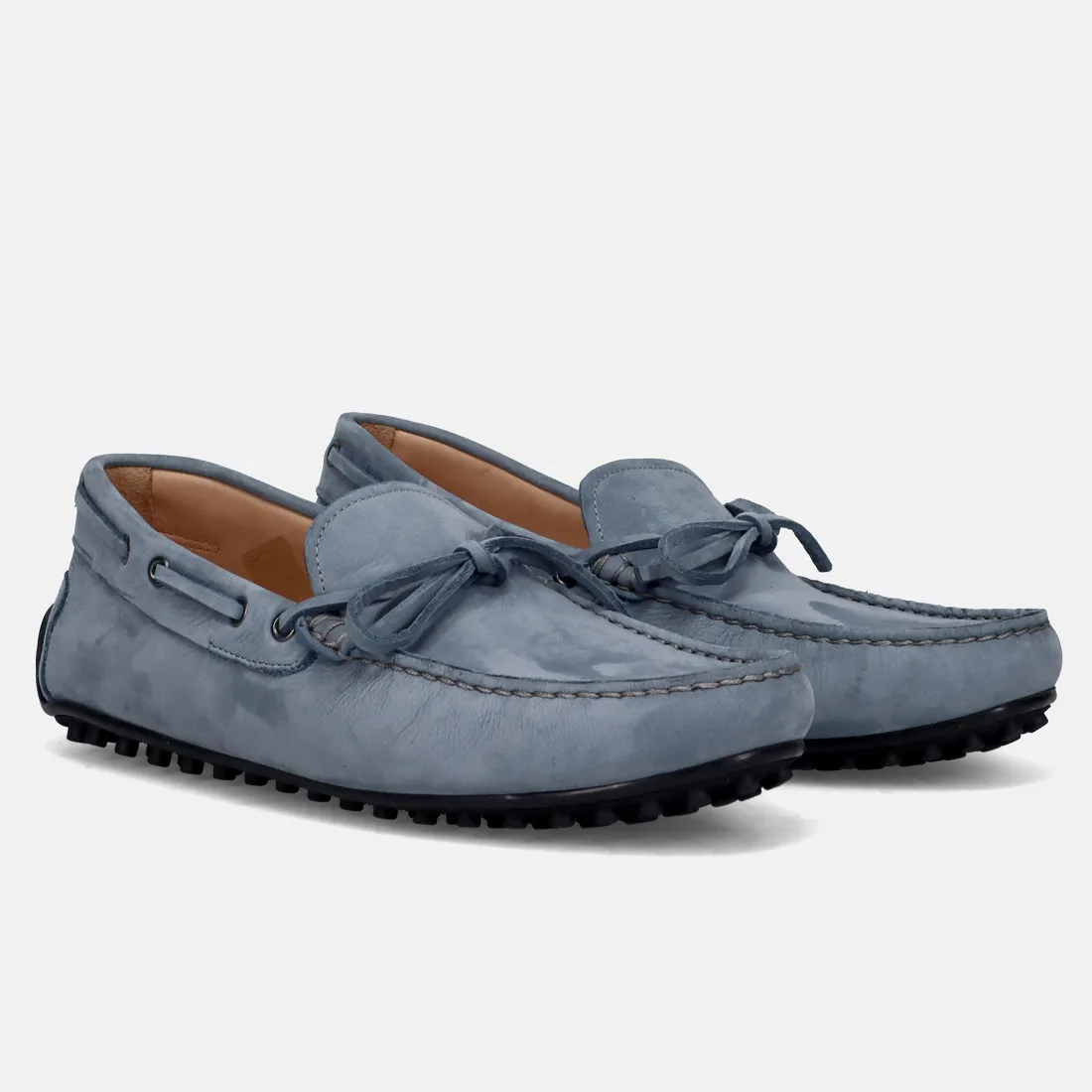 Mocassino Rossano Bisconti in morbido nabuck denim