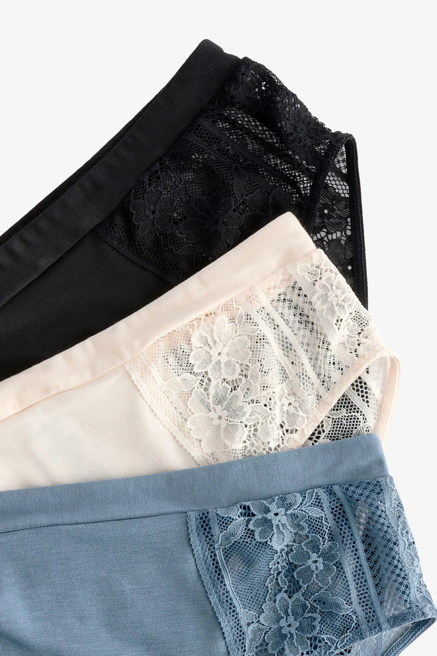 Modal & Lace Knickers 3 Pack    