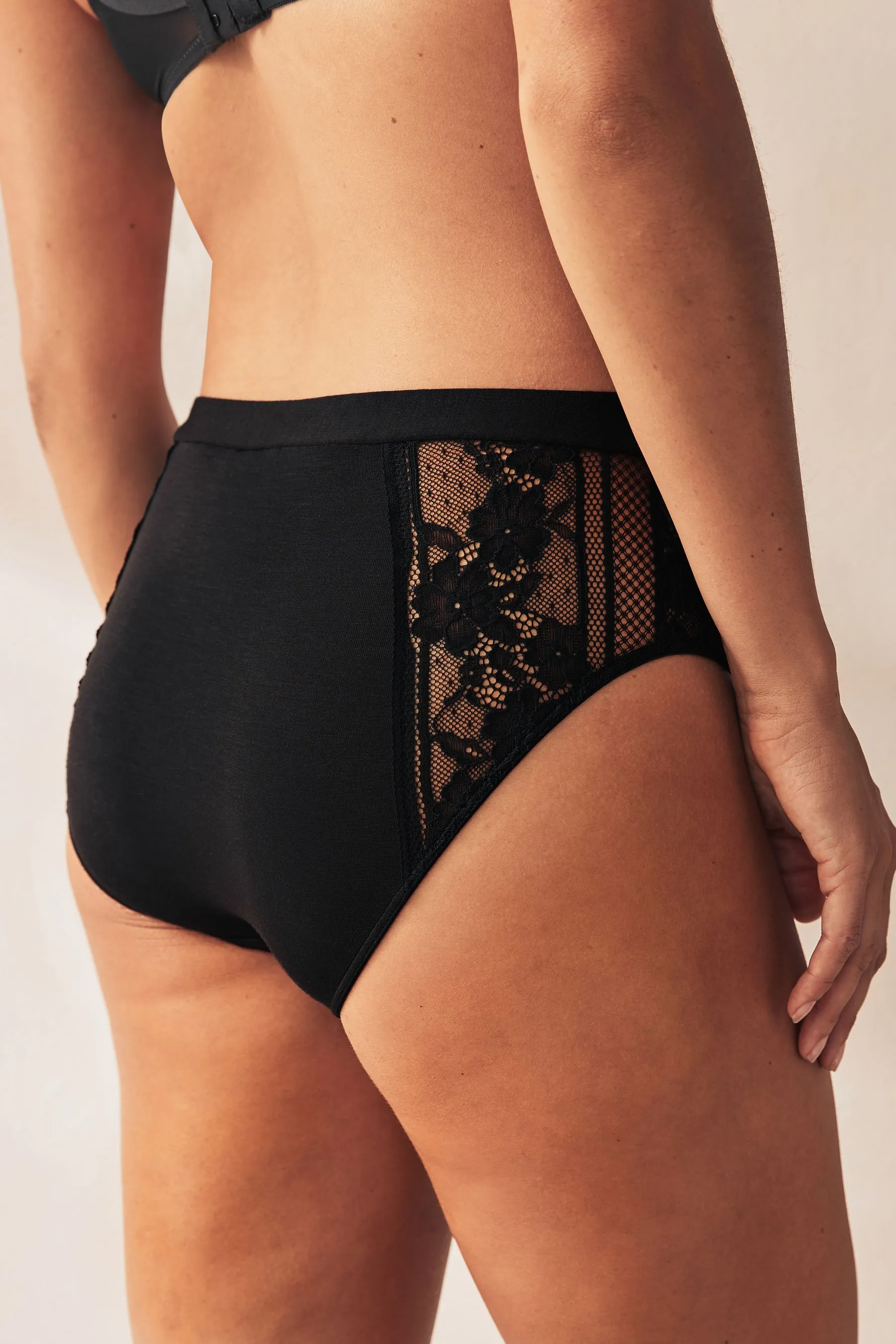 Modal & Lace Knickers 3 Pack    