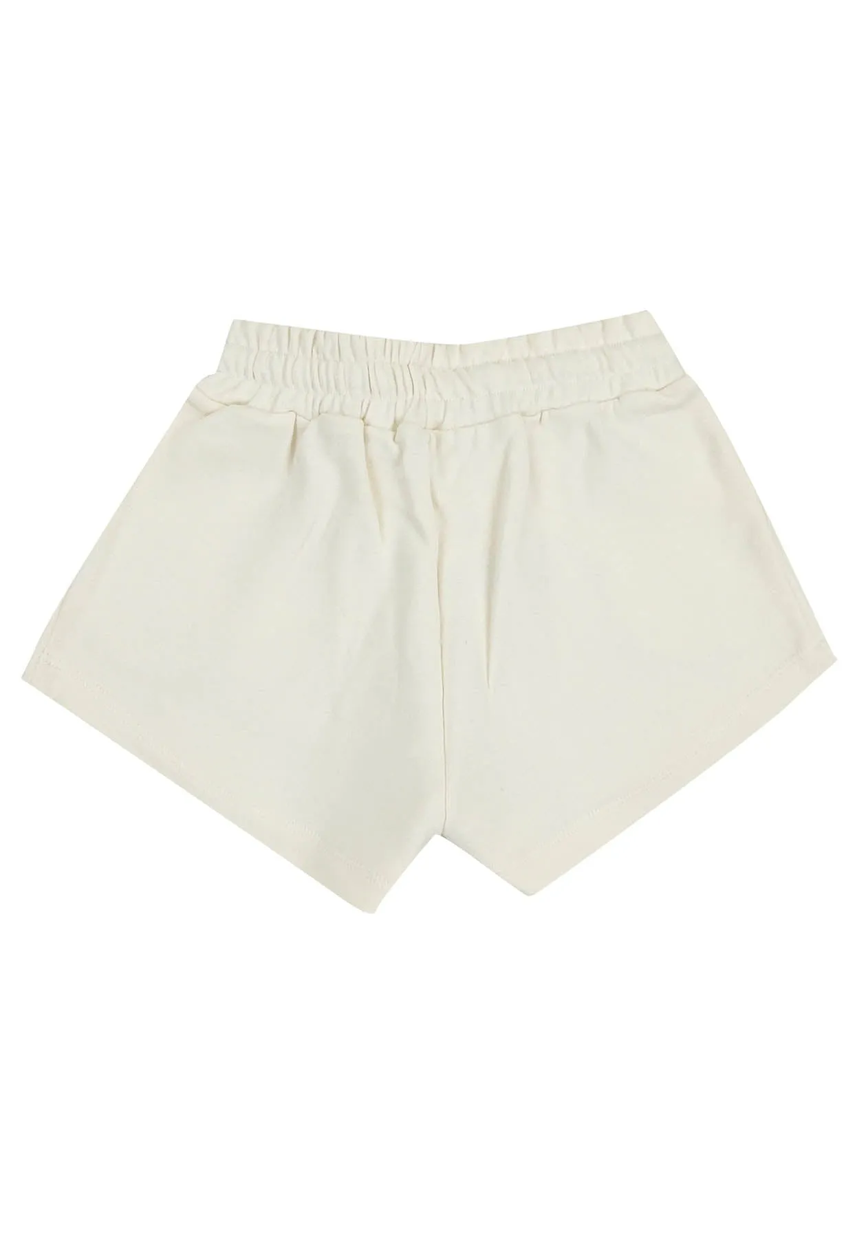 MSGM kid shorts crema bambina in felpa di cotone