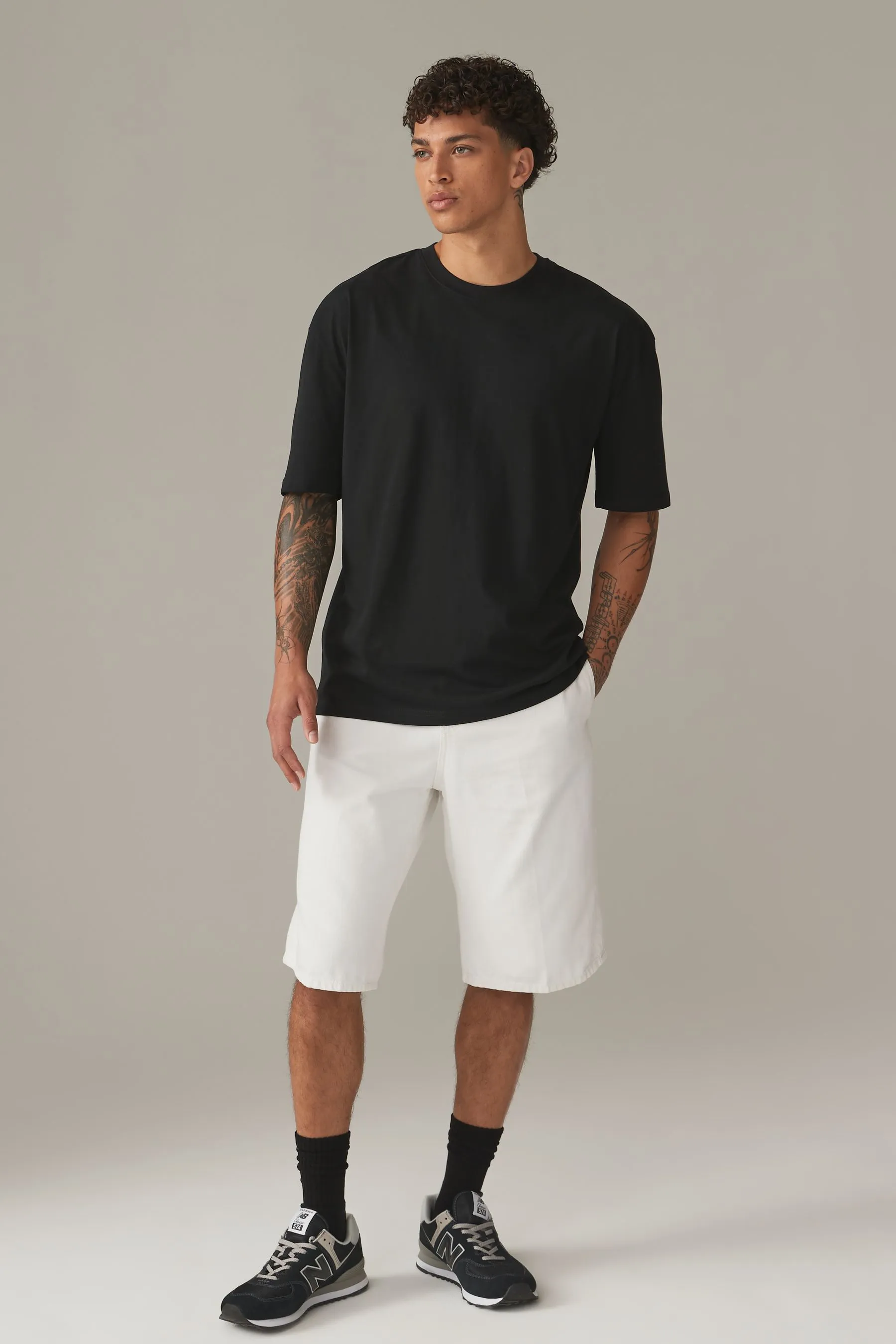 Nero  - T-shirt comoda 5 Confezione