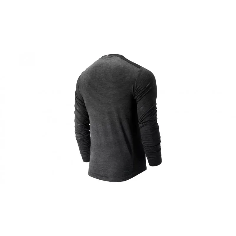 New Balance Q Speed Run Crew Pullover Heather Charcoal