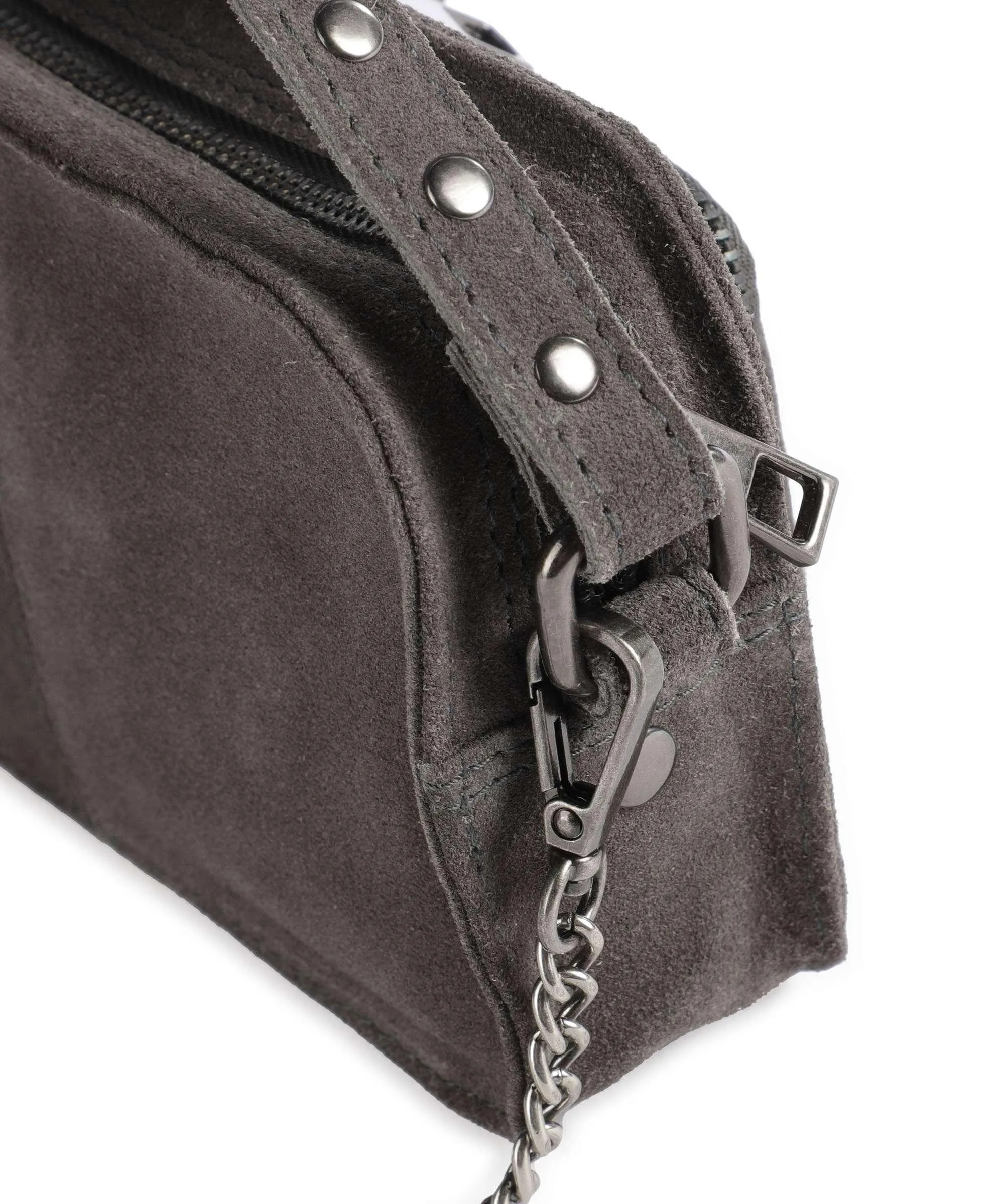  Núnoo Suede Helena Borsa a tracolla pelle ruvida grigio scuro  