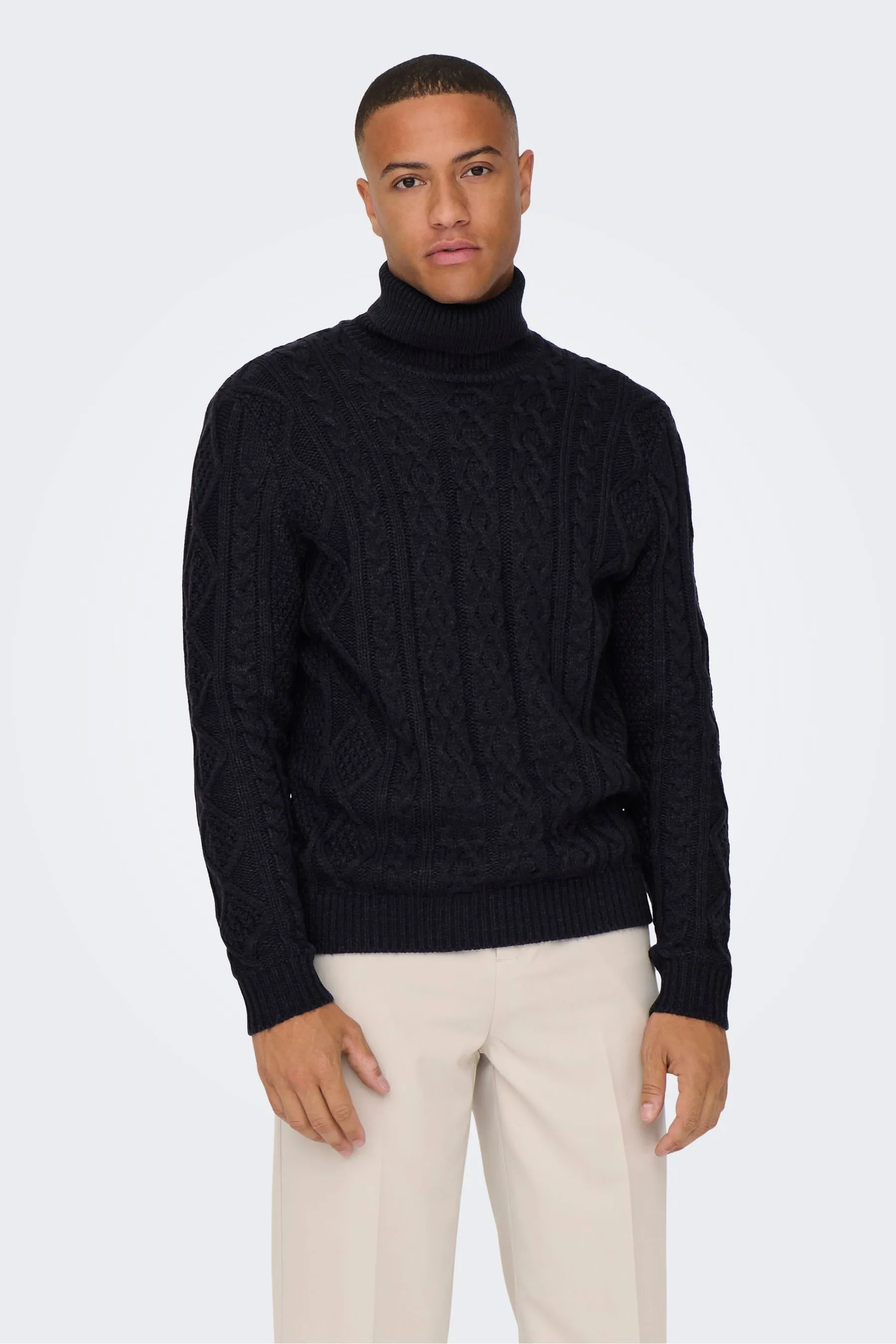 Only & Sons - Maglia comoda a trecce    