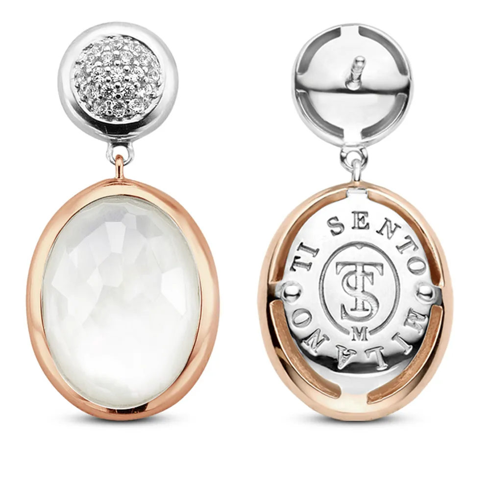 Orecchini Ti Sento Milano con pendente madreperla in argento 7699MW