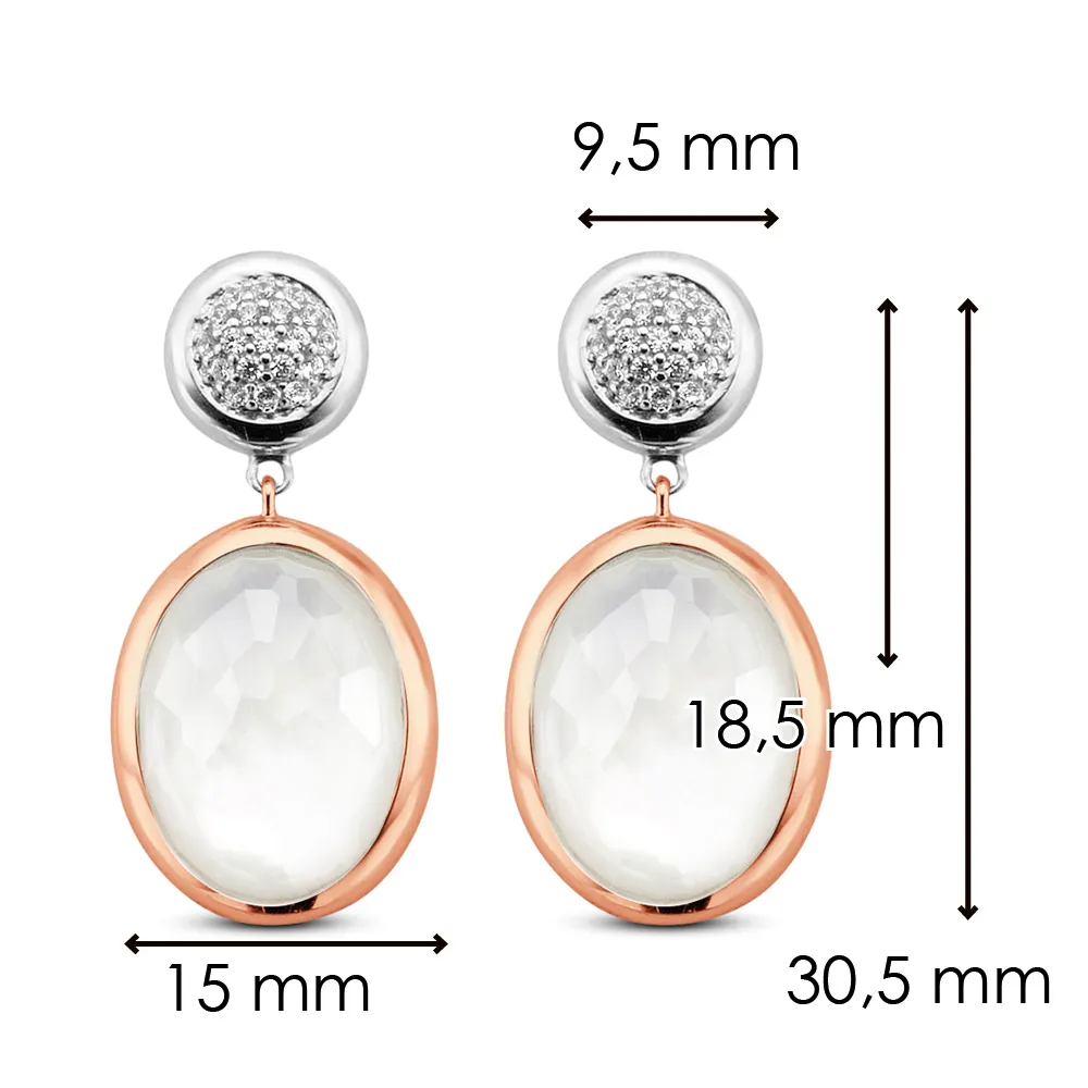 Orecchini Ti Sento Milano con pendente madreperla in argento 7699MW