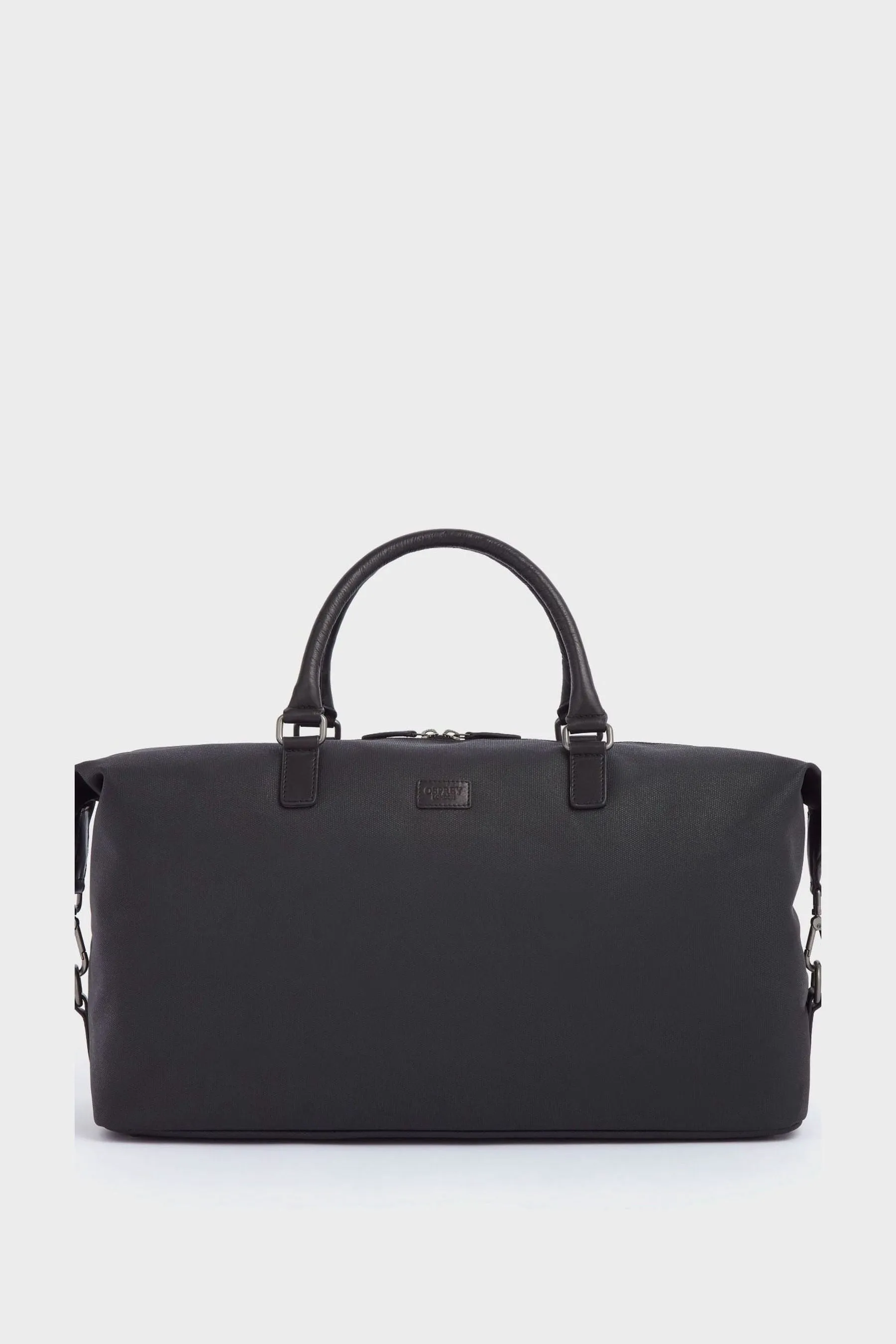 OSPREY LONDON - Grantham Weekend - borsellino in tela cerata e pelle di vitello smaltata Borsa grande Borsa