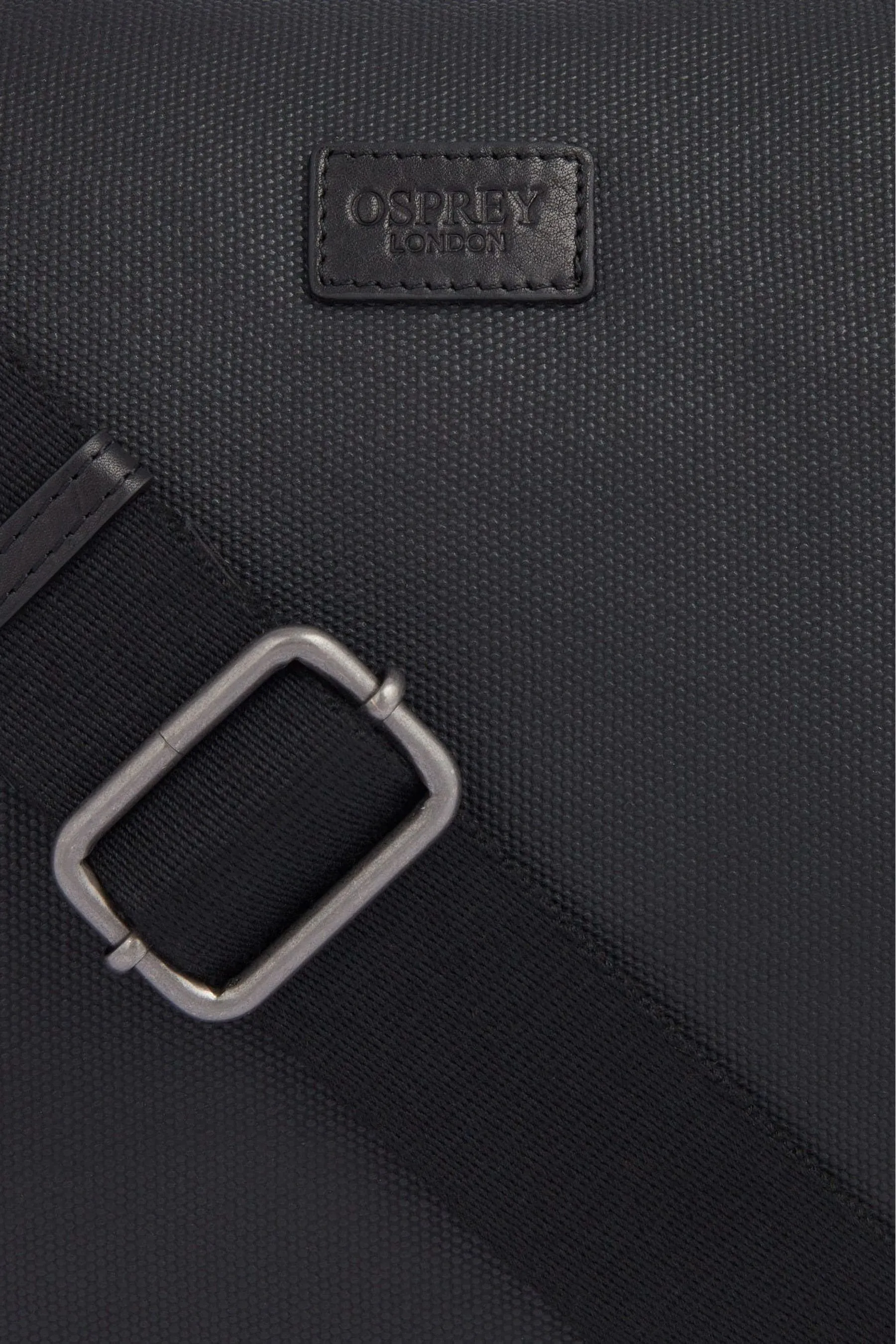 OSPREY LONDON - Grantham Weekend - borsellino in tela cerata e pelle di vitello smaltata Borsa grande Borsa