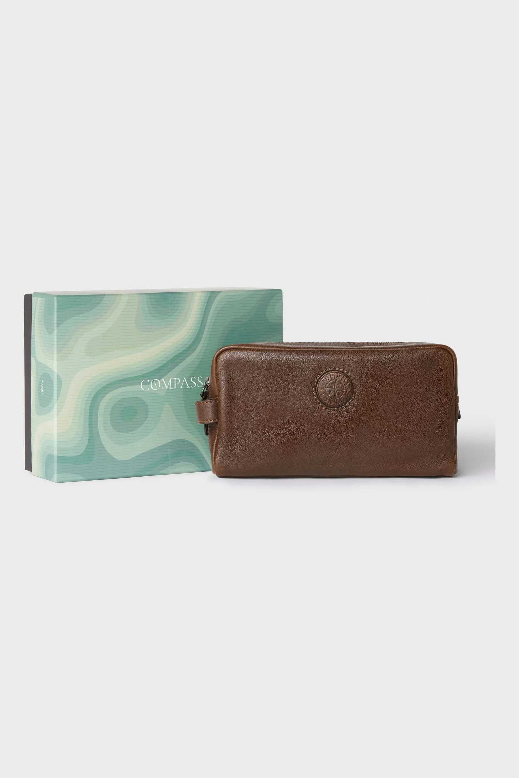 Osprey London The Compass - Marrone in pelle - Beauty-case