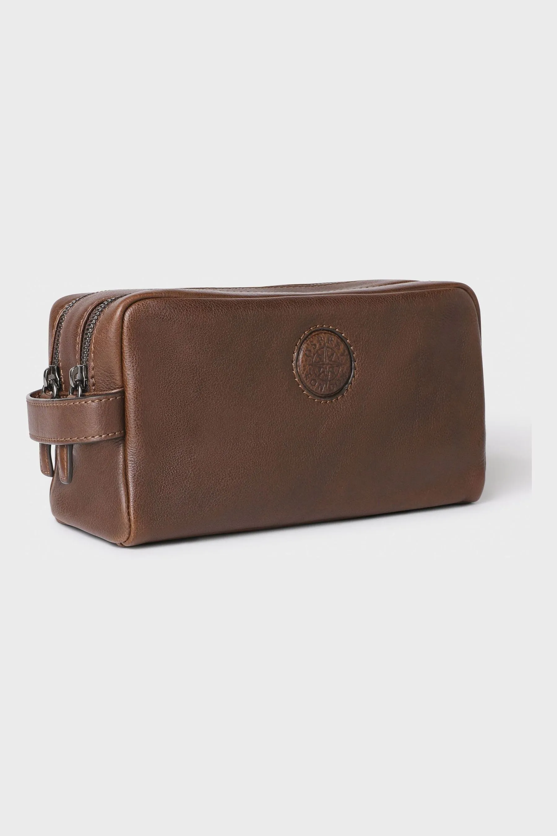 Osprey London The Compass - Marrone in pelle - Beauty-case