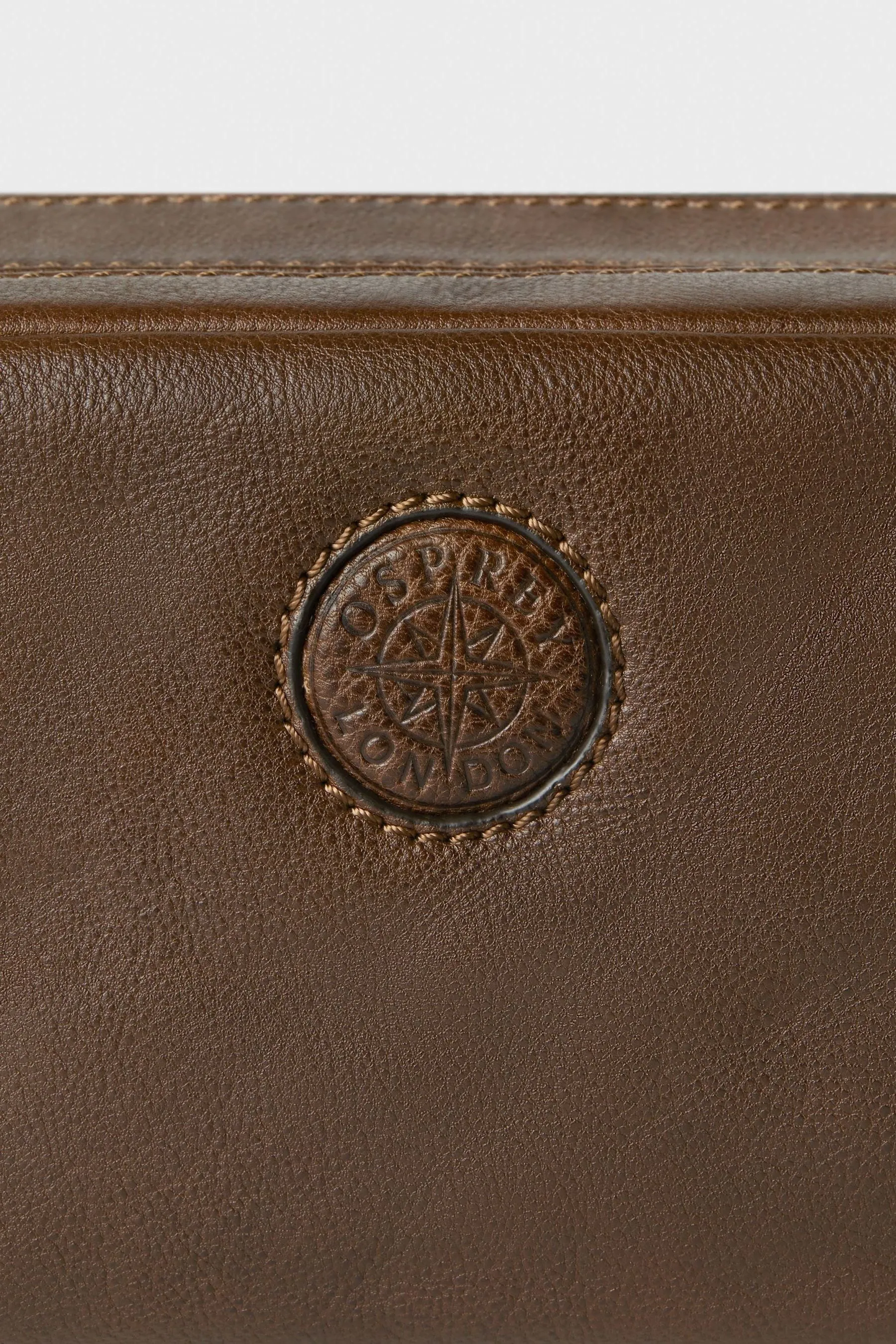 Osprey London The Compass - Marrone in pelle - Beauty-case