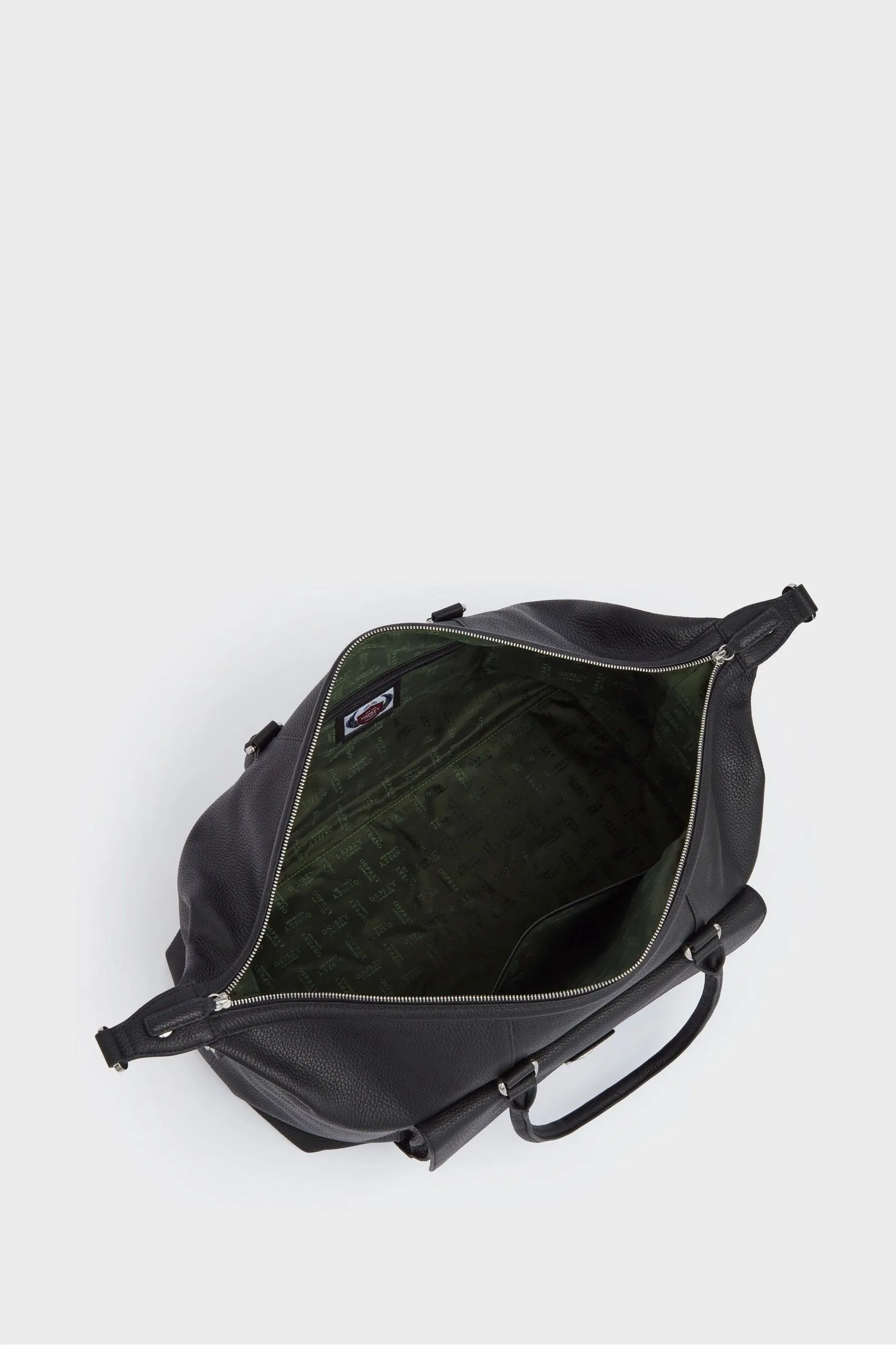 OSPREY LONDON - The Forest - Nero in pelle - Borsa weekend