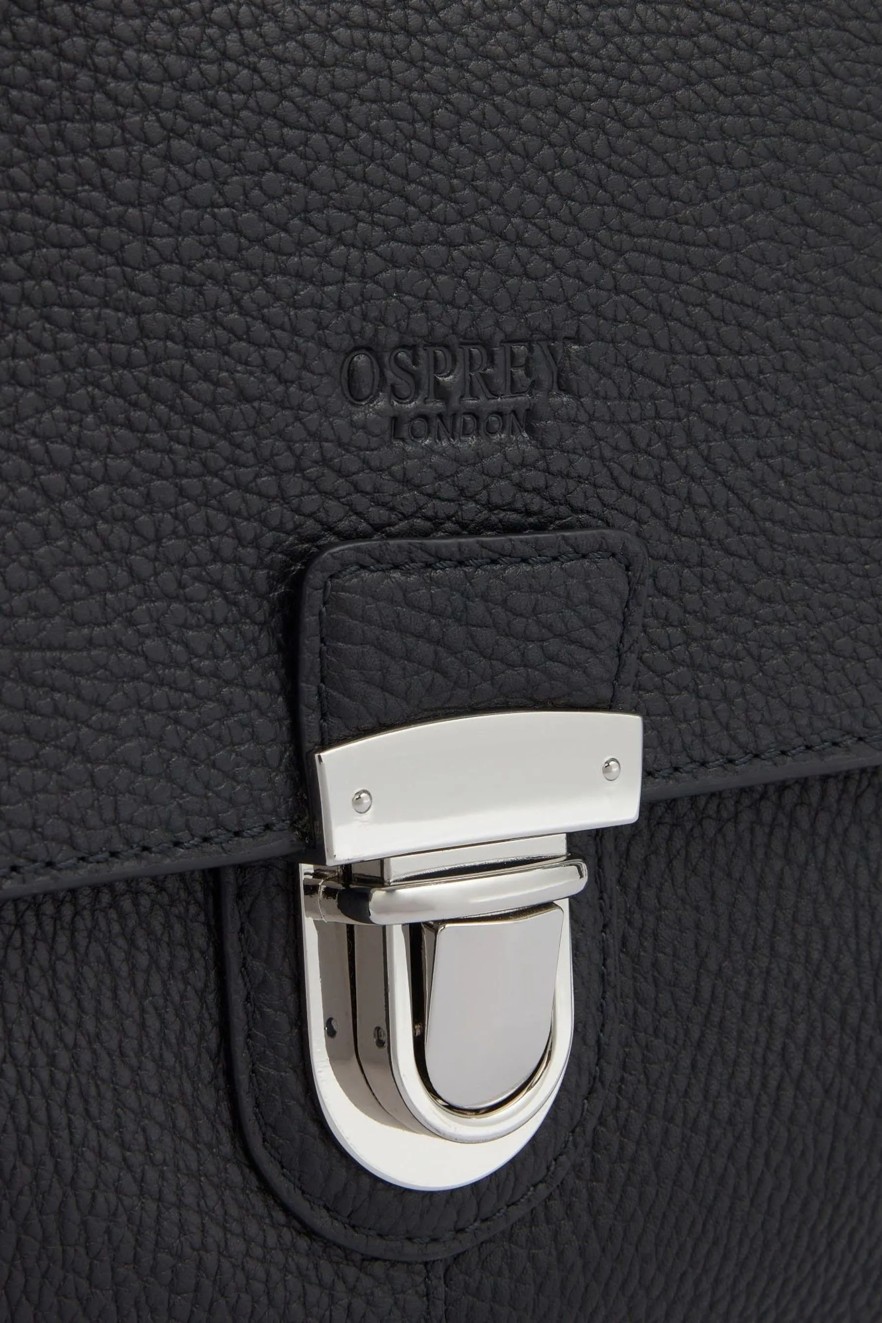 OSPREY LONDON - The Forest - Nero in pelle - Borsa weekend