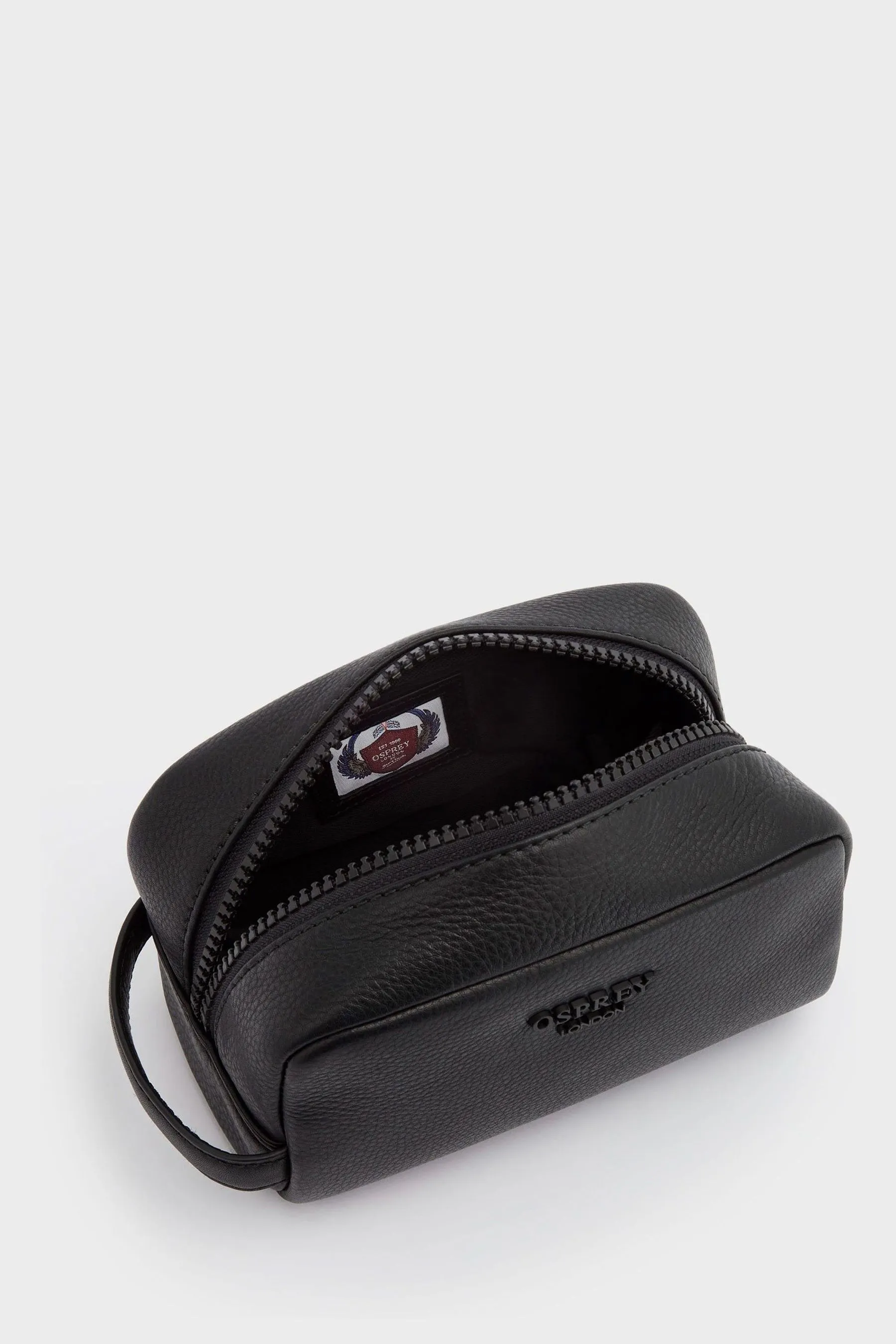 OSPREY LONDON - The Onyx - Nero in pelle - Beauty-case