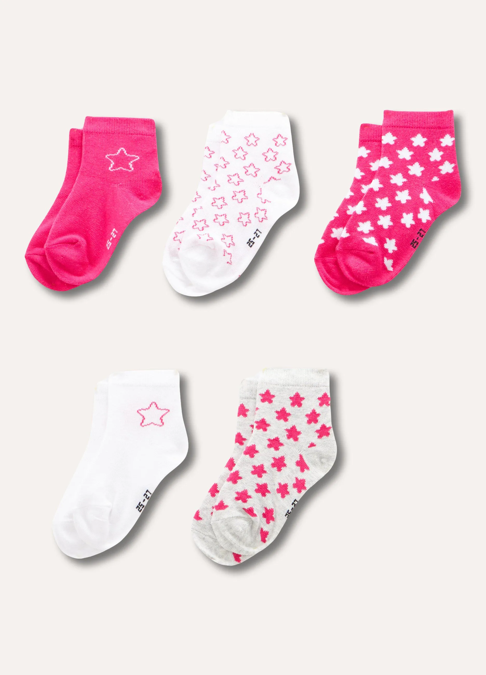 Pack 5 calze corte in cotone stretch