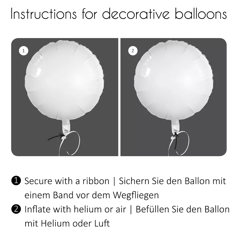 Palloncino foil Compleanno Pois Blu 45cm