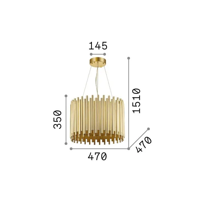 Pan lampada a sospensione in metallo 60W E27