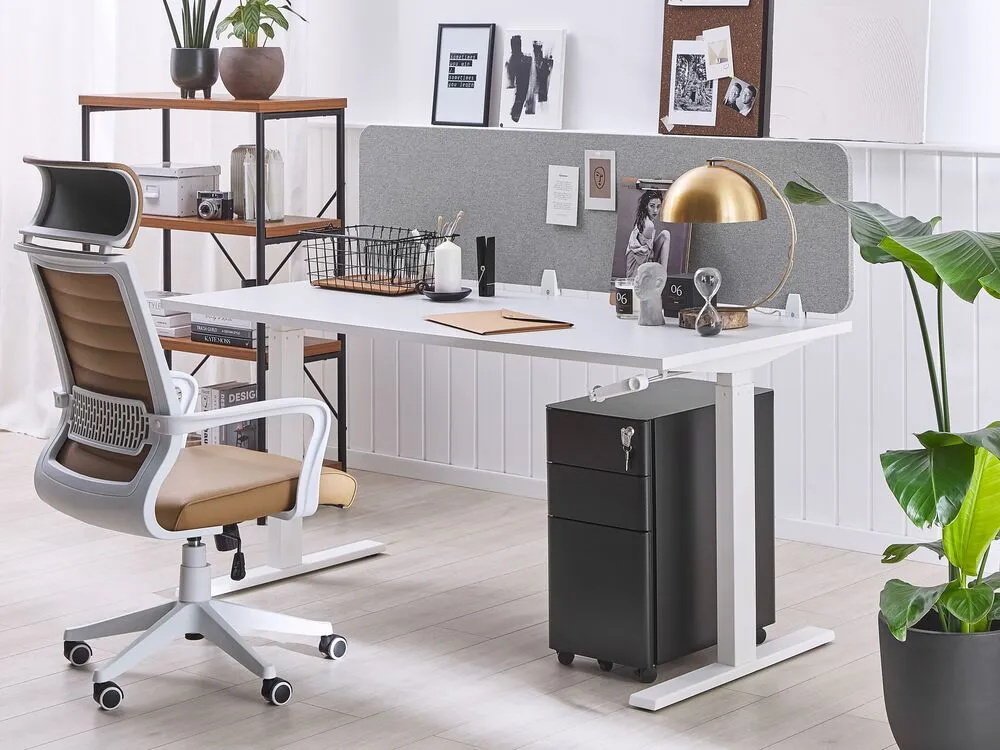Pannello divisorio per scrivania grigio chiaro 180 x 40 cm WALLY