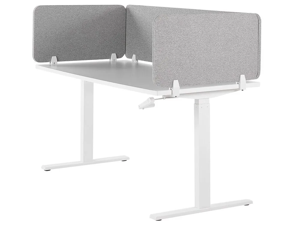 Pannello divisorio per scrivania grigio chiaro 180 x 40 cm WALLY