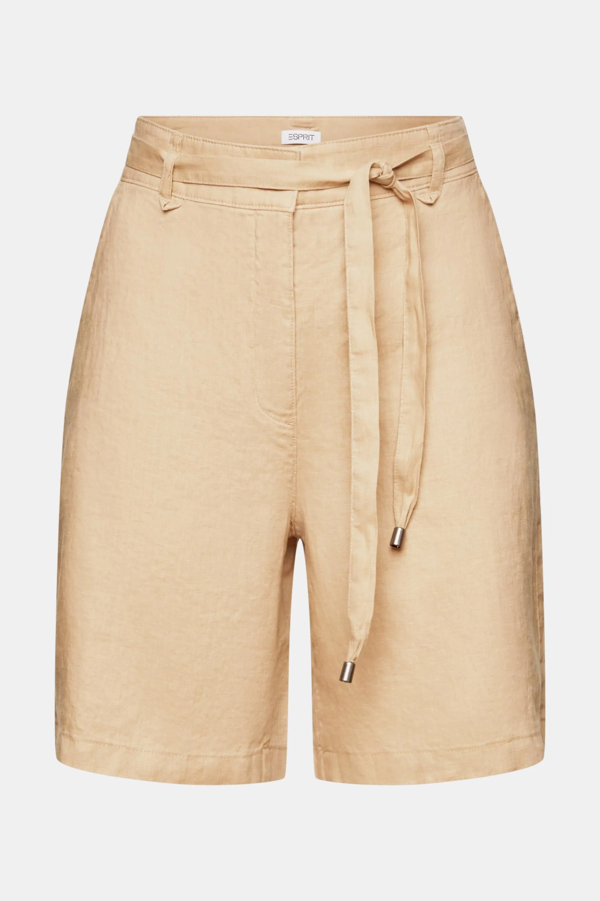 Pantaloncini a gamba larga in lino