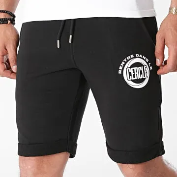Pantaloncini da jogging con cerchio bianco e nero