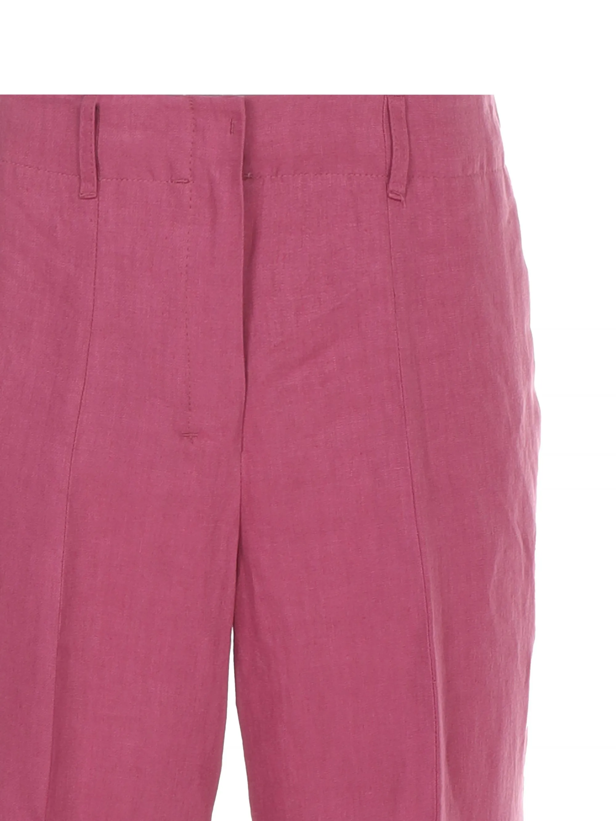 PANTALONE "REBECCA" ROSA IN LINO LAVATO