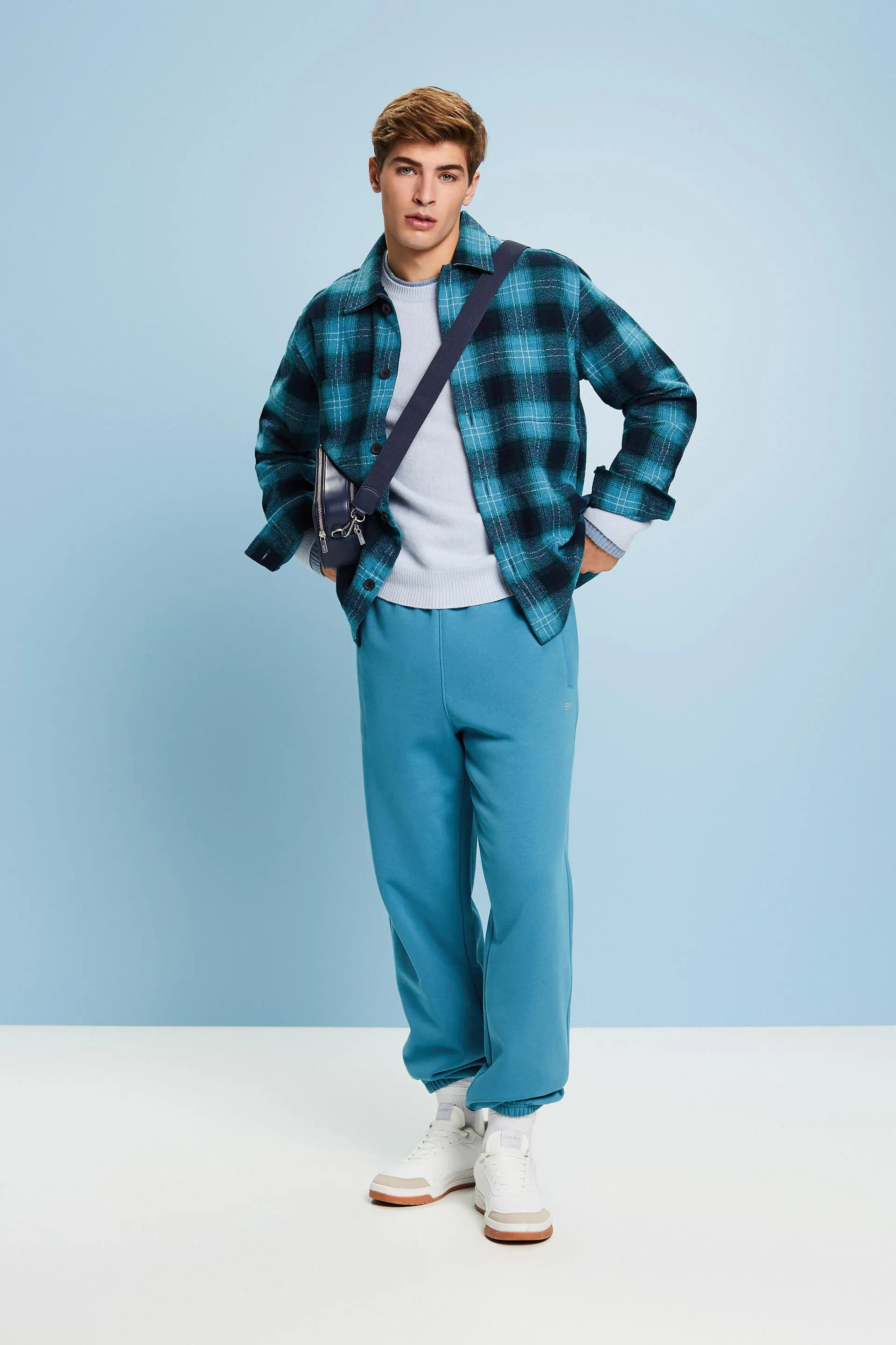 Pantaloni della tuta con logo in pile
