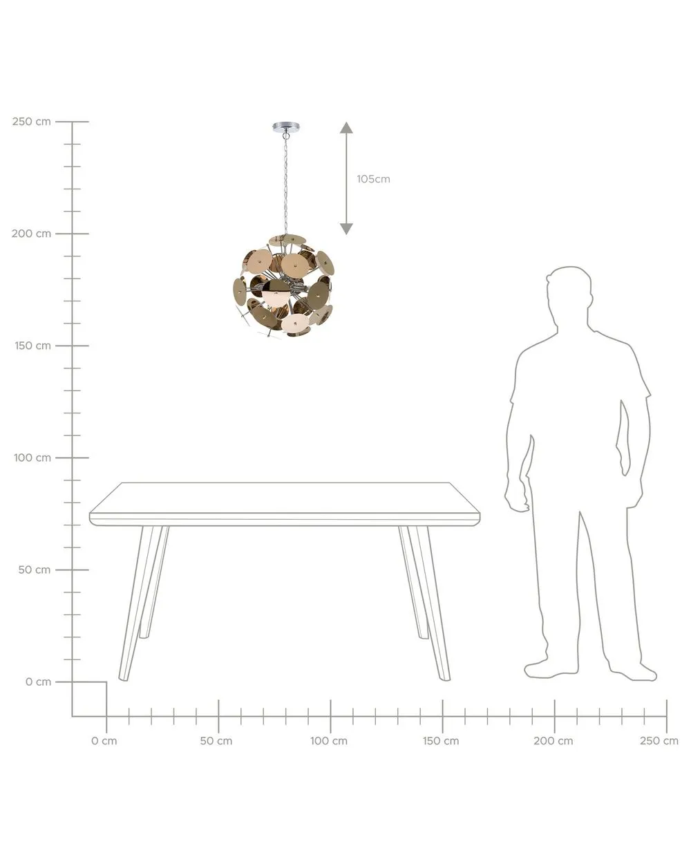 Pendant Lamp ZAMBEZI Metal Copper