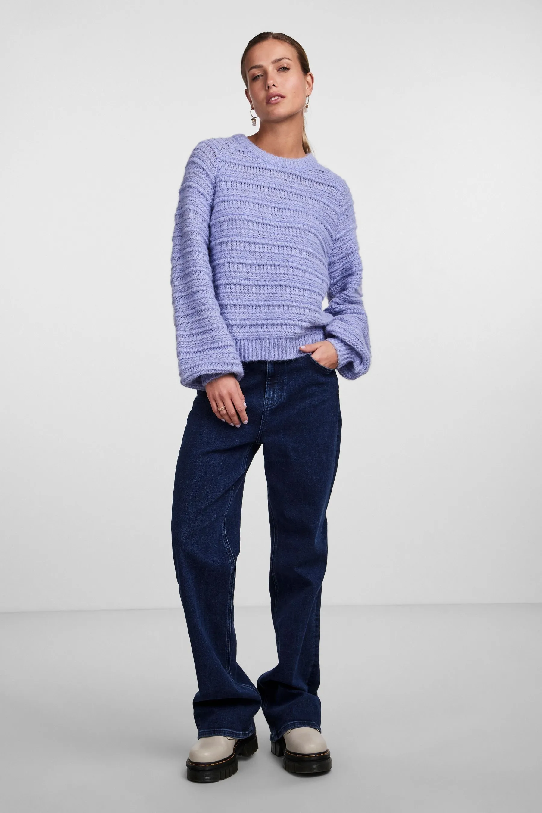 PIECES - Maglia comoda con Manica lunga    