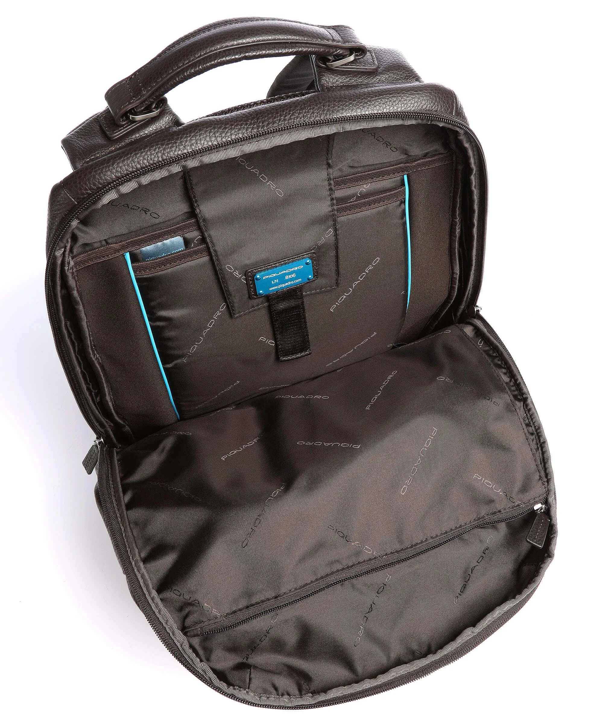  Piquadro Vibe Zaino porta pc 15″ pelle di vacchetta grana marrone scuro  