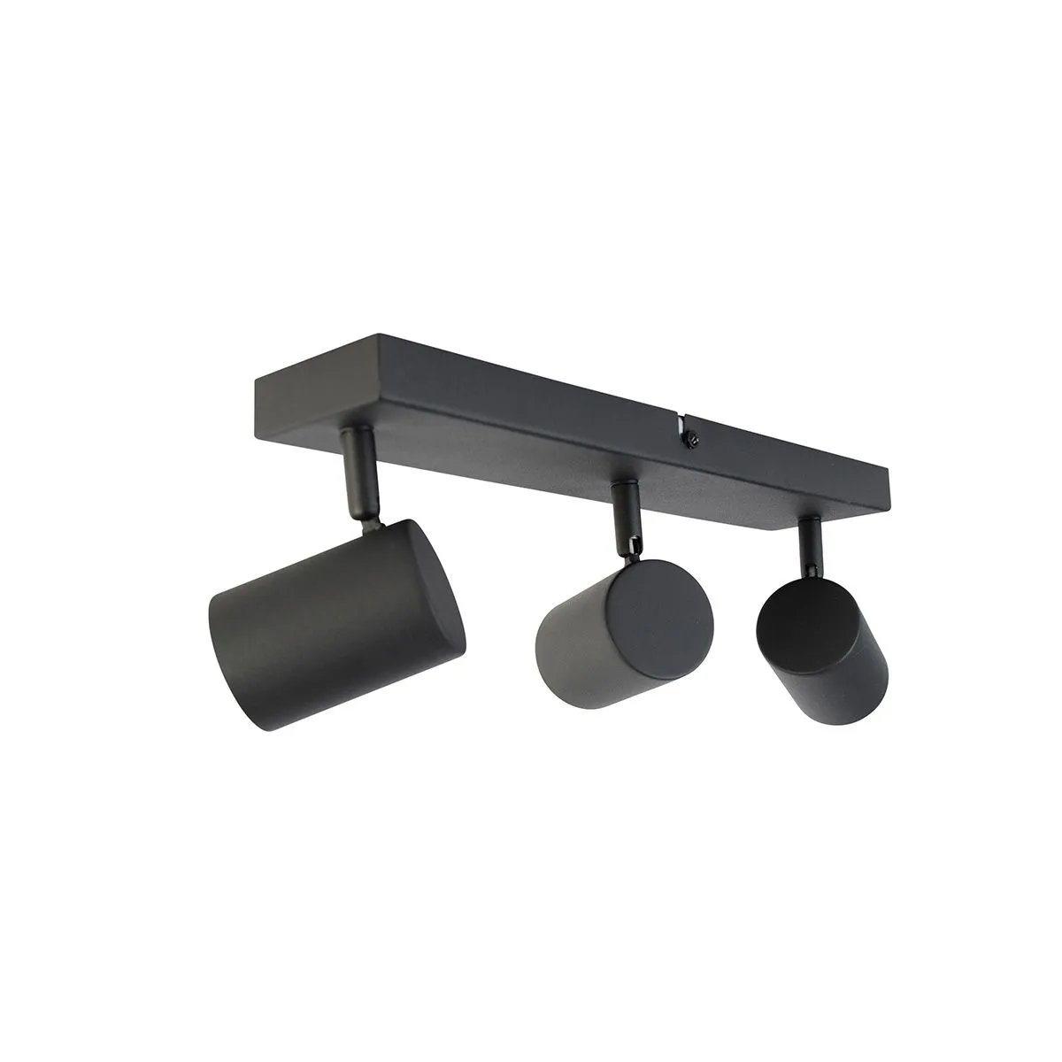Plafoniera intelligente nera rettangolare con 3 Wifi GU10 - Jeana