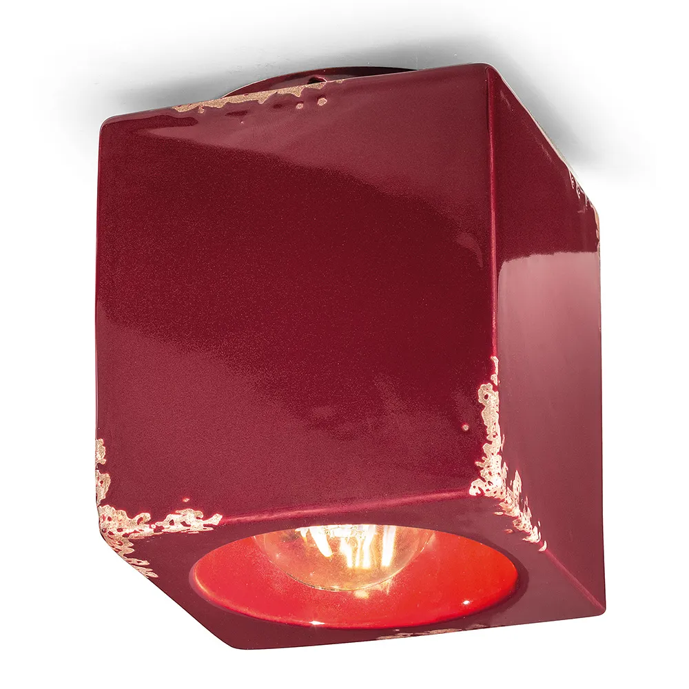 Plafoniera Spot FERROLUCE – VINTAGE C987 Ceramica L. 12×12