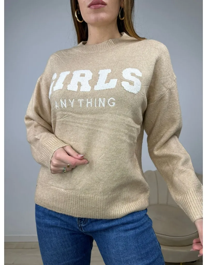 PULLOVER GIRLS CAMEL