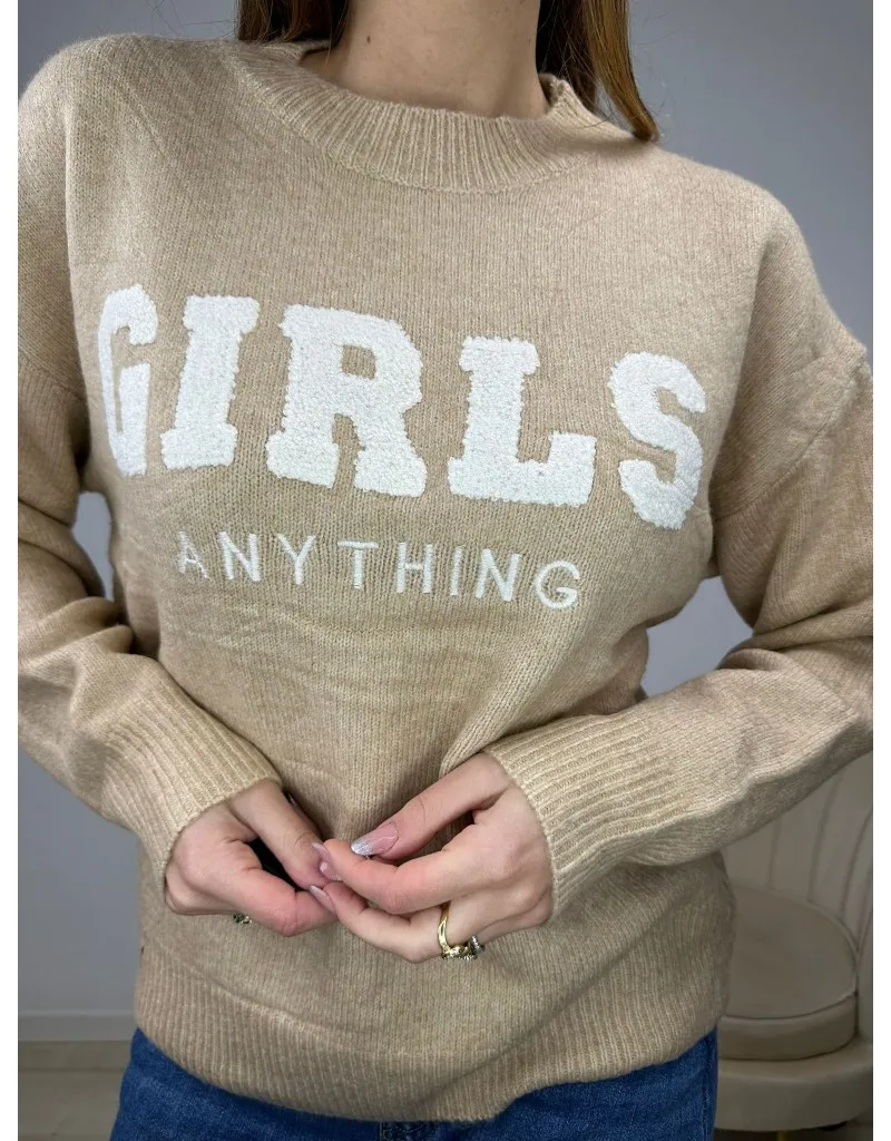 PULLOVER GIRLS CAMEL