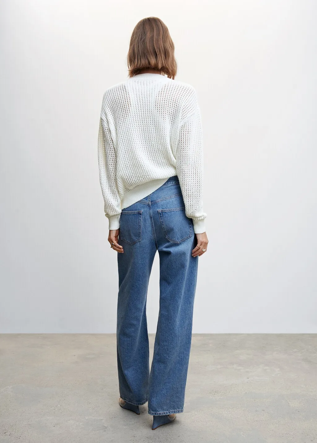 Pullover maglia traforata