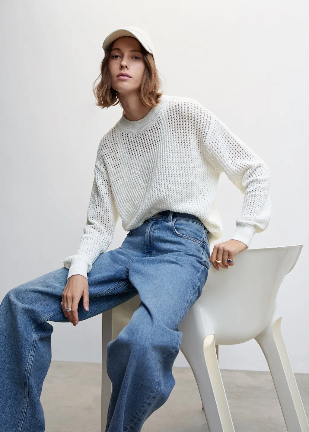 Pullover maglia traforata