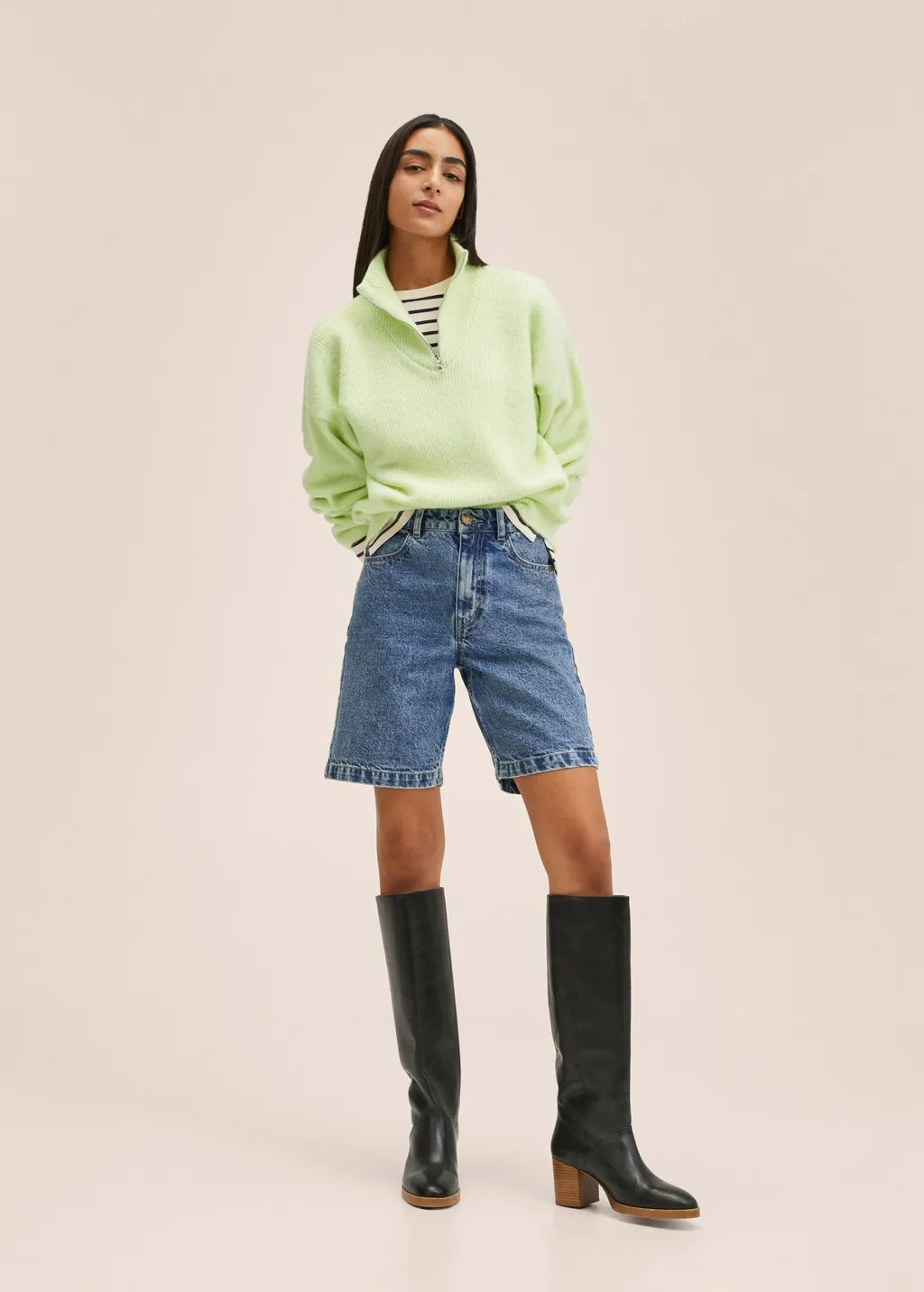 Pullover maglia zip