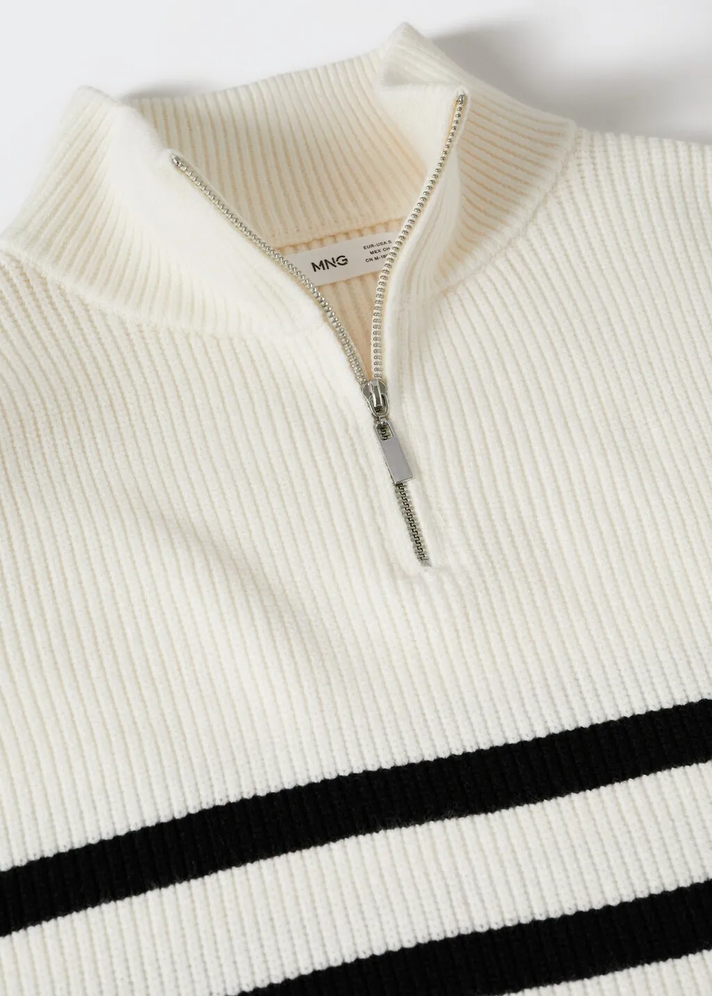 Pullover righe zip