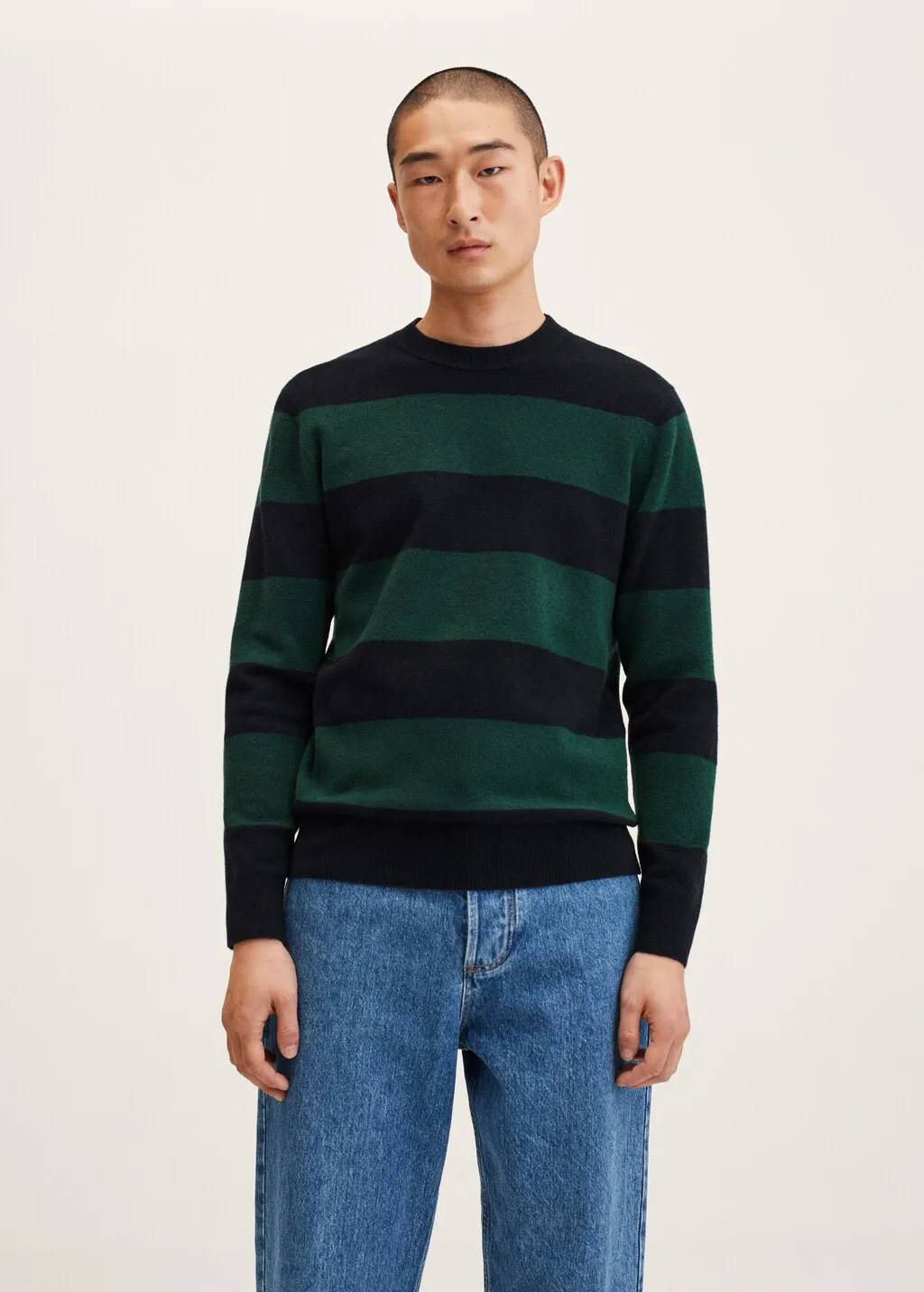 Pullover texture rigata