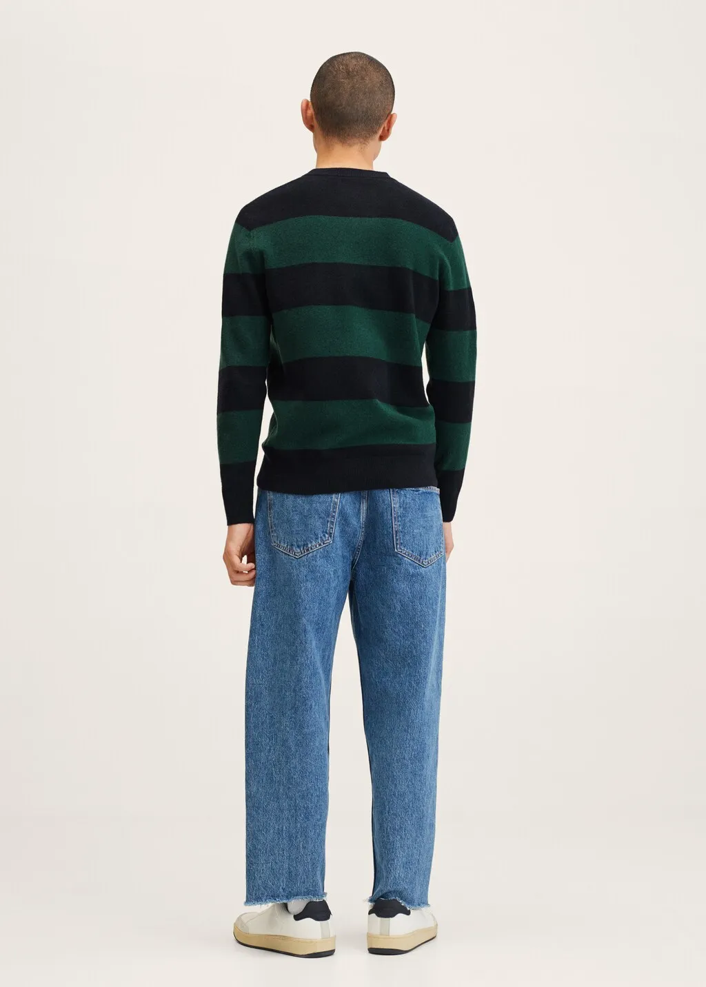 Pullover texture rigata
