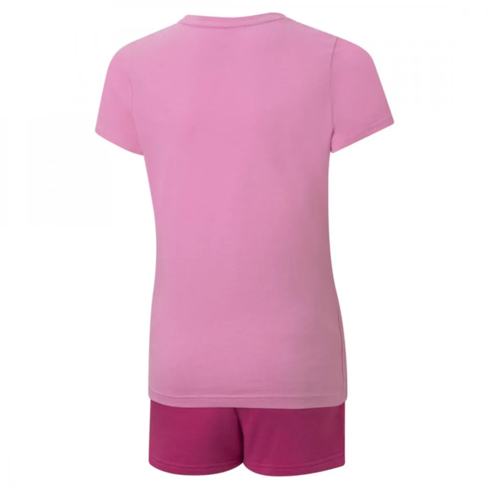 PUMA - LOGO TEE & SHORTS SET G - ROSA - BAMBINA - 846936 - 15